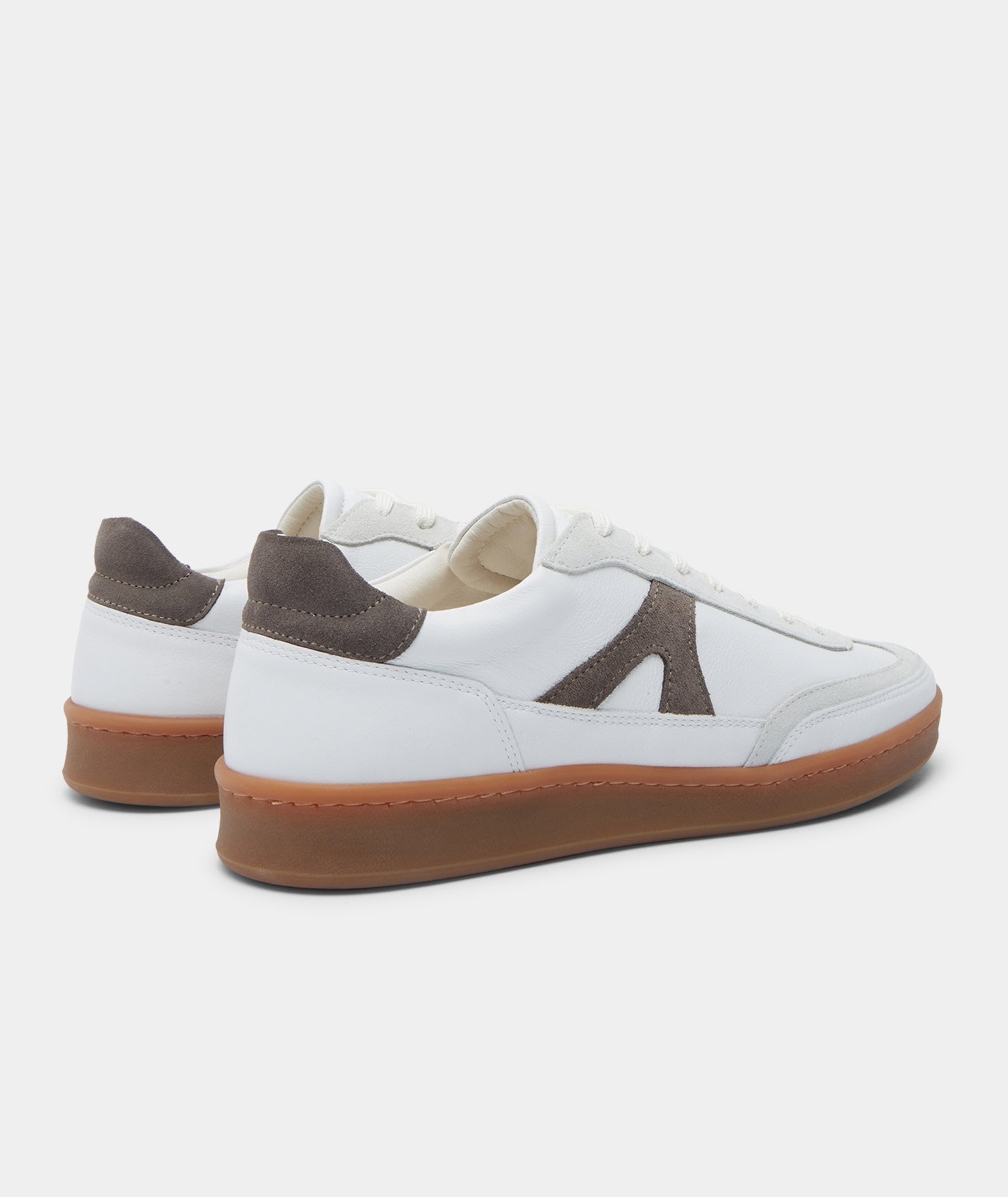 GARMENT PROJECT MAN Liga - White/Elephant Leather Sneakers 460 Elephant