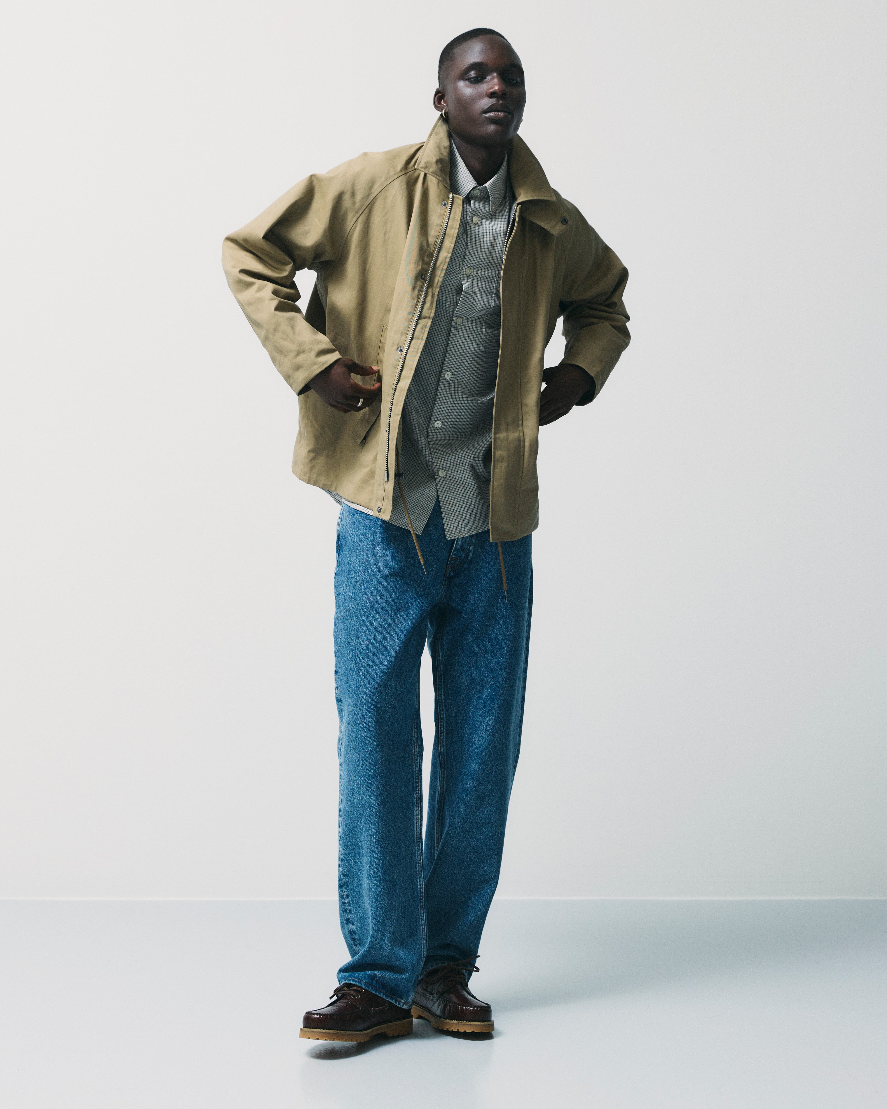 GARMENT PROJECT MAN Loose Five Pocket Jeans - Heavy Washed Indigo Jeans 550 Blue