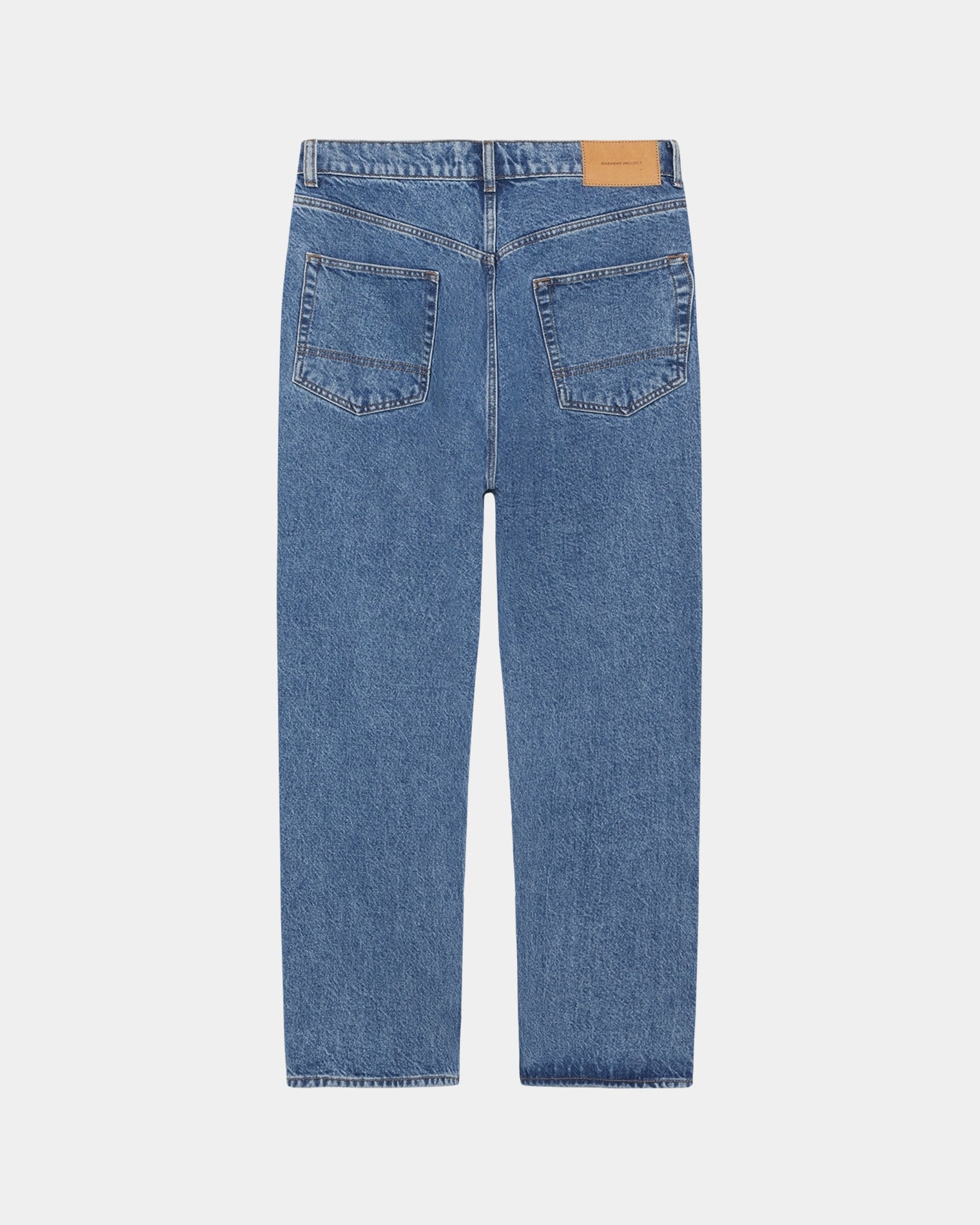 GARMENT PROJECT MAN Loose Five Pocket Jeans - Heavy Washed Indigo Jeans 550 Blue