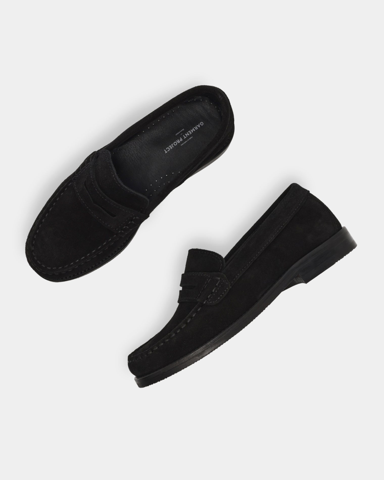 GARMENT PROJECT WMNS Miles Penny Loafer - Black Suede Loafer 999 Black
