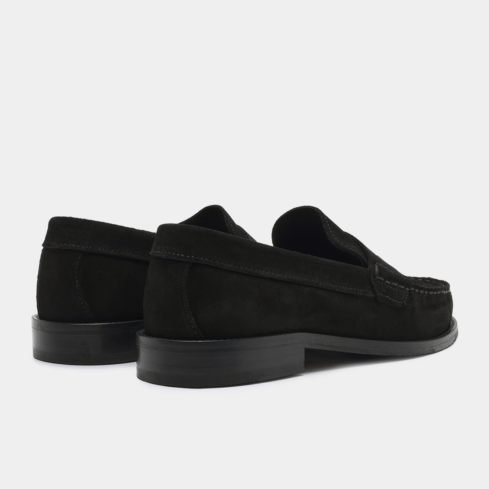 GARMENT PROJECT MAN Miles Penny Loafer - Black Suede Loafer 999 Black