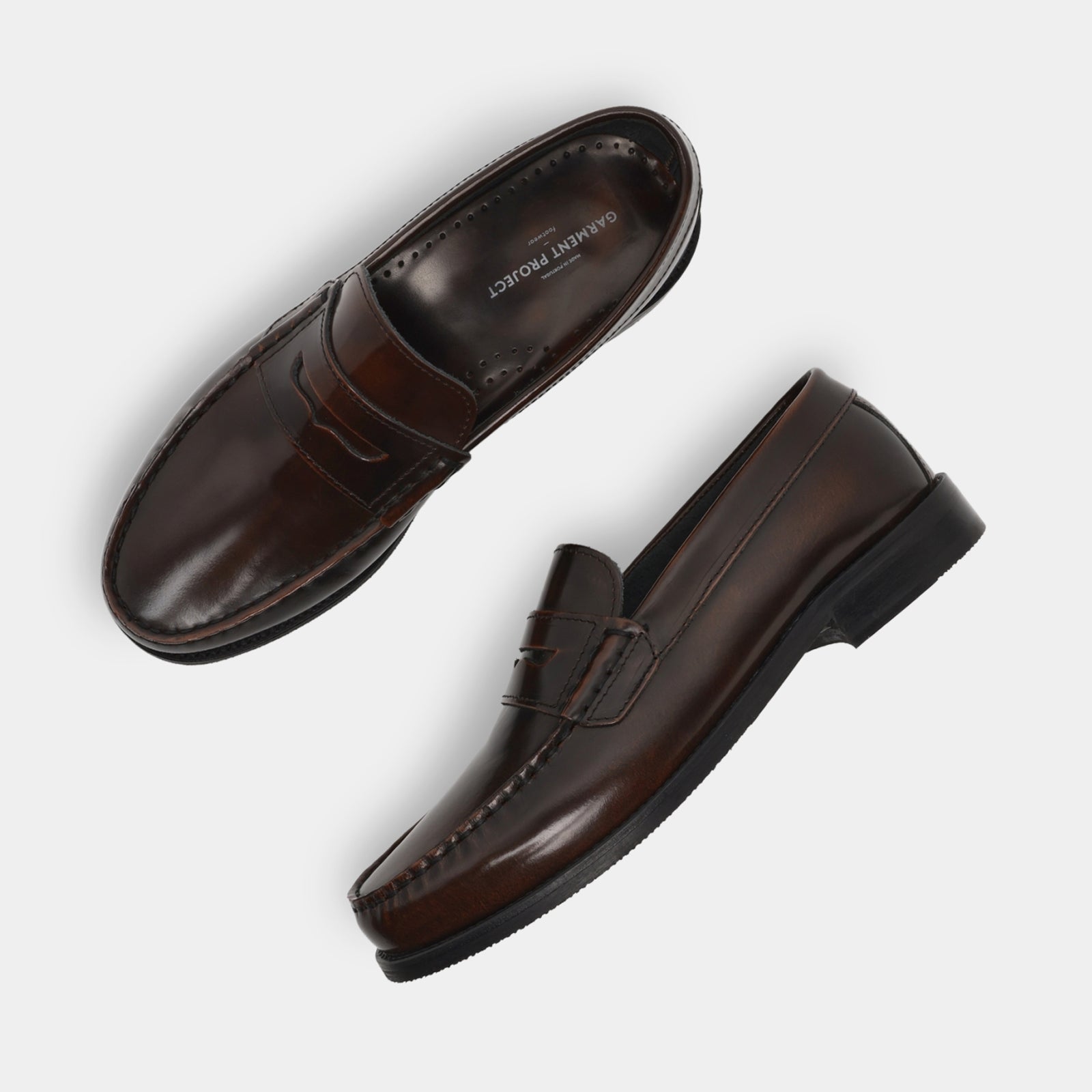 GARMENT PROJECT MAN Miles Penny Loafer - Brown Polido Loafer 800 Brown