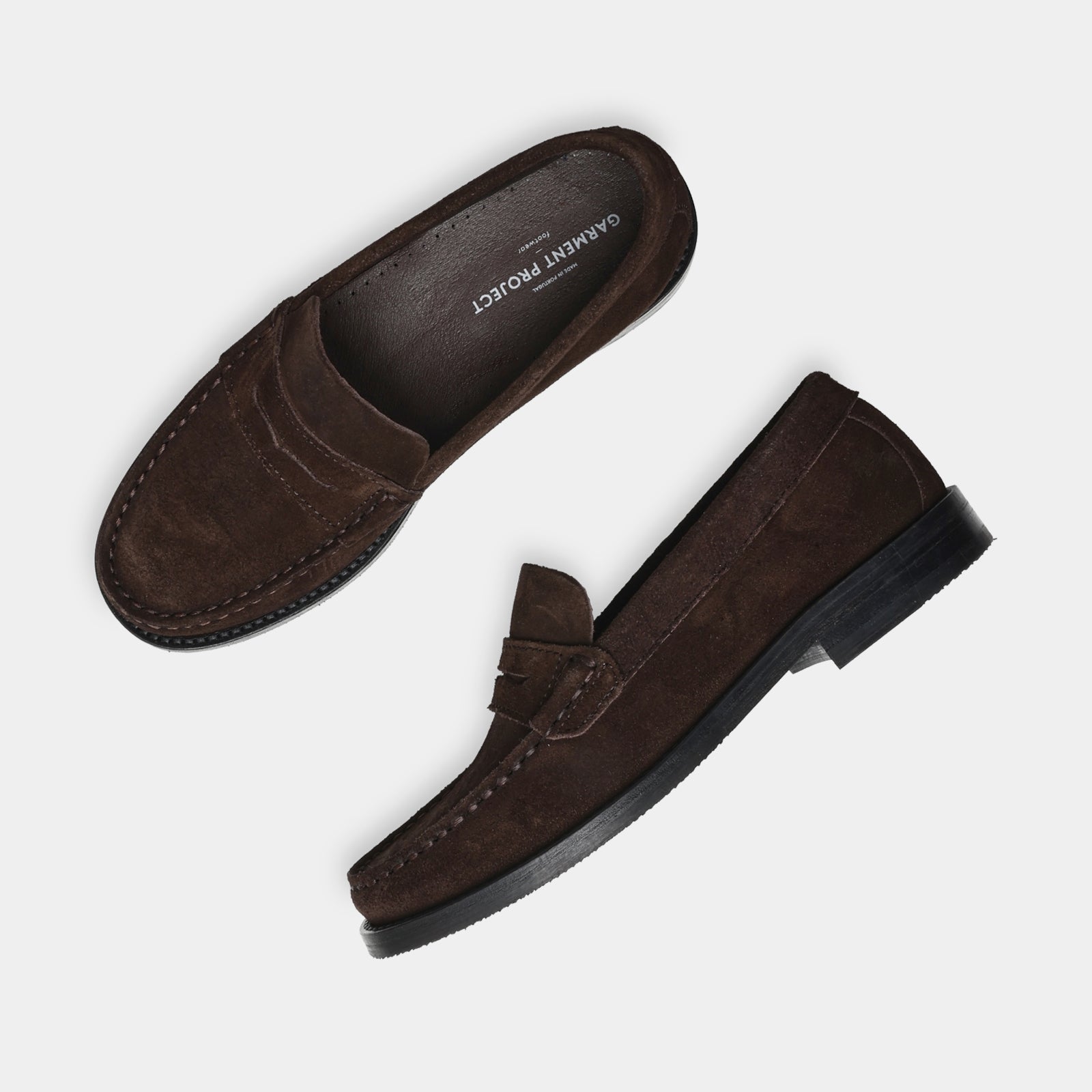 GARMENT PROJECT MAN Miles Penny Loafer - Brown Suede Loafer 800 Brown