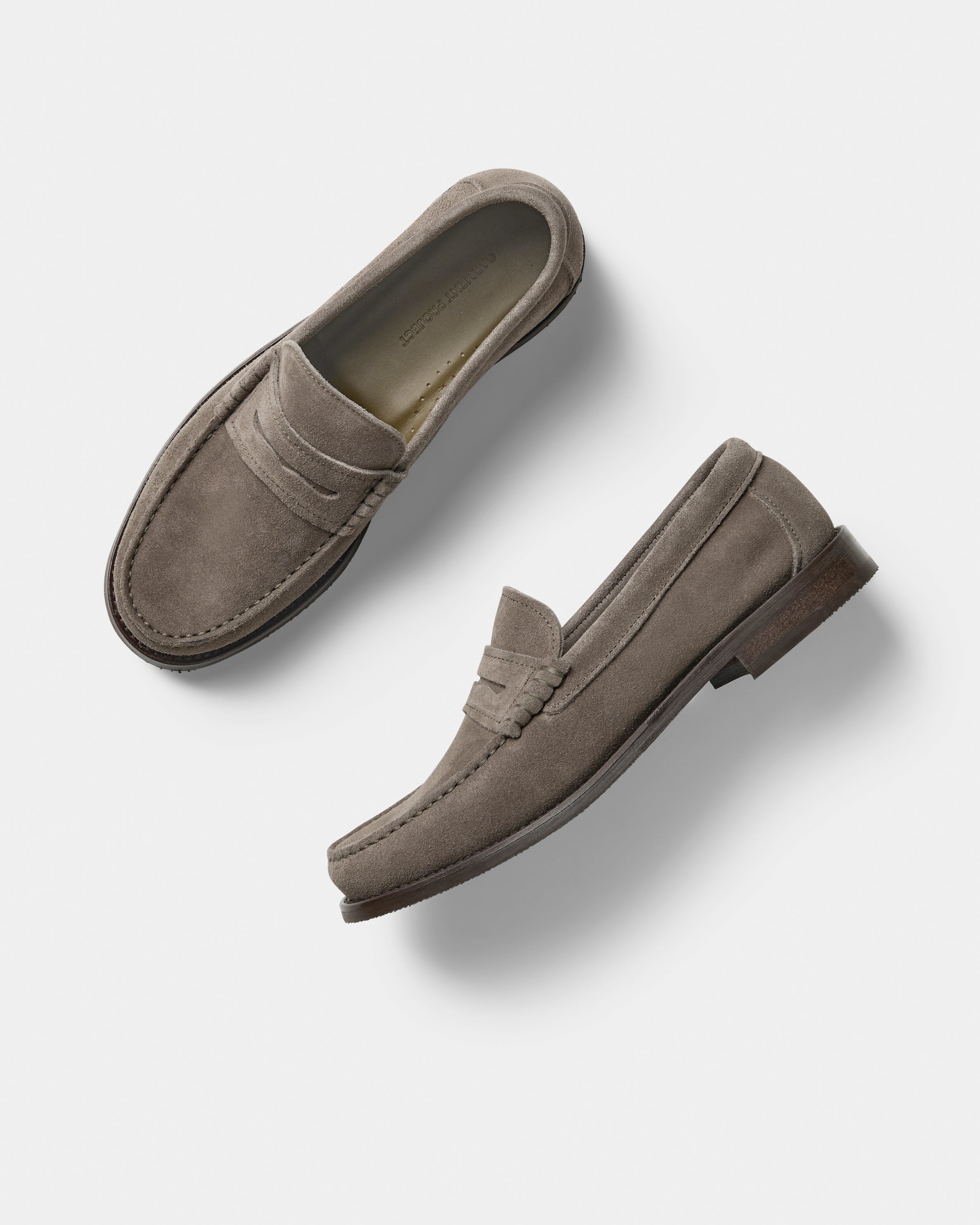 GARMENT PROJECT MAN Miles Penny Loafer - Truffle Suede Loafer 265 Truffle