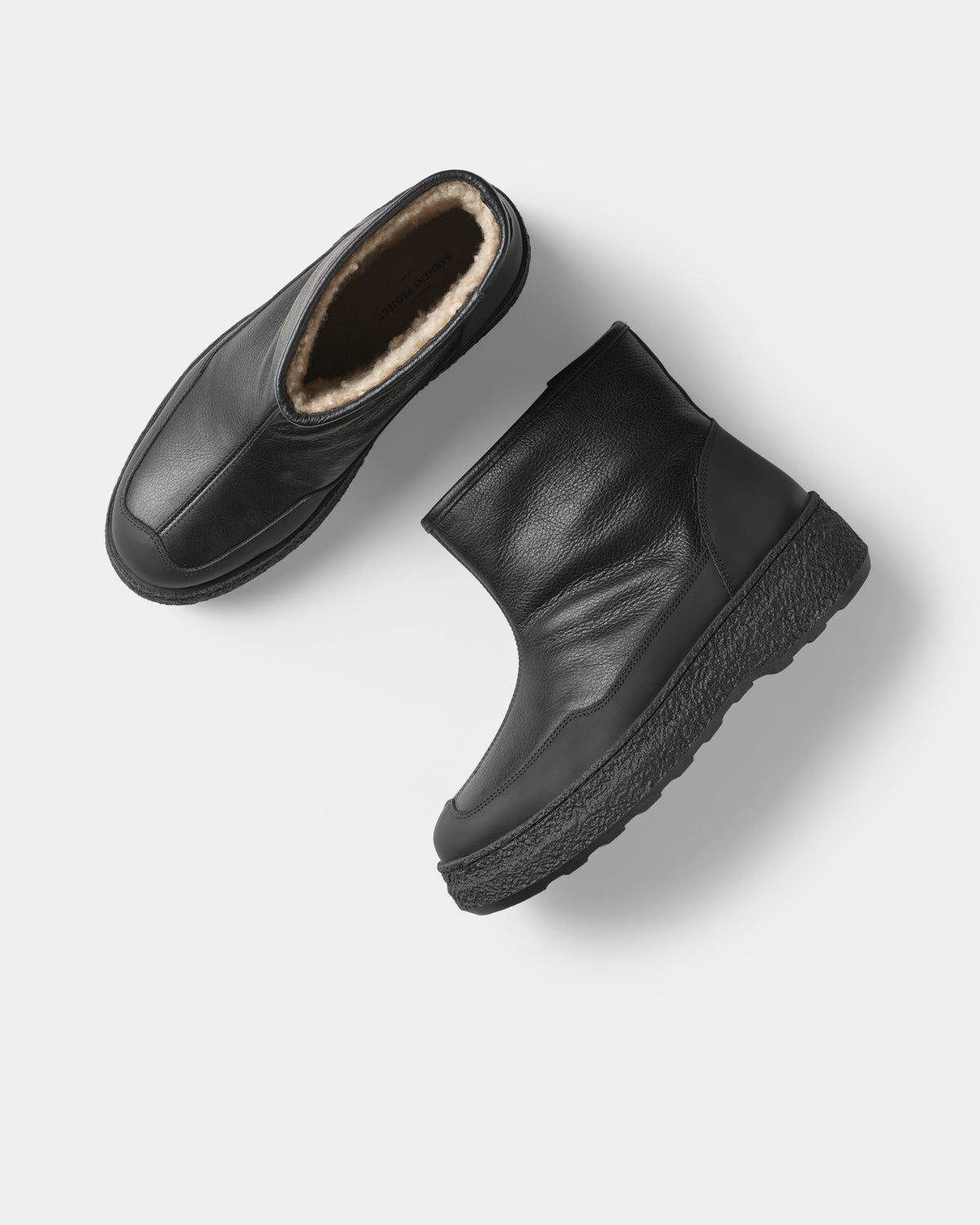 GARMENT PROJECT WMNS Nico - Black Leather / Shearling Boots 999 Black