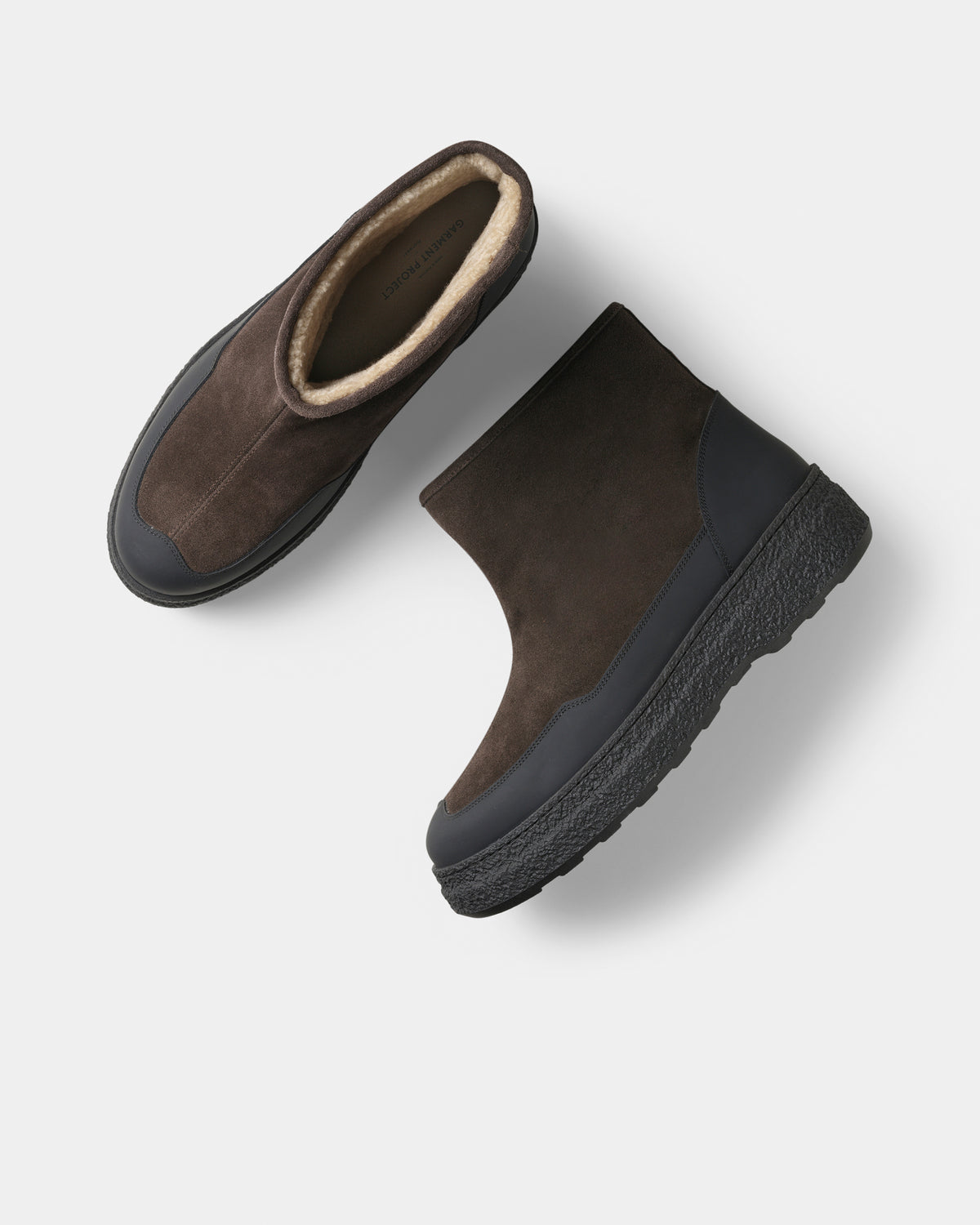 GARMENT PROJECT WMNS Nico - Brown Suede / Shearling Boots 800 Brown