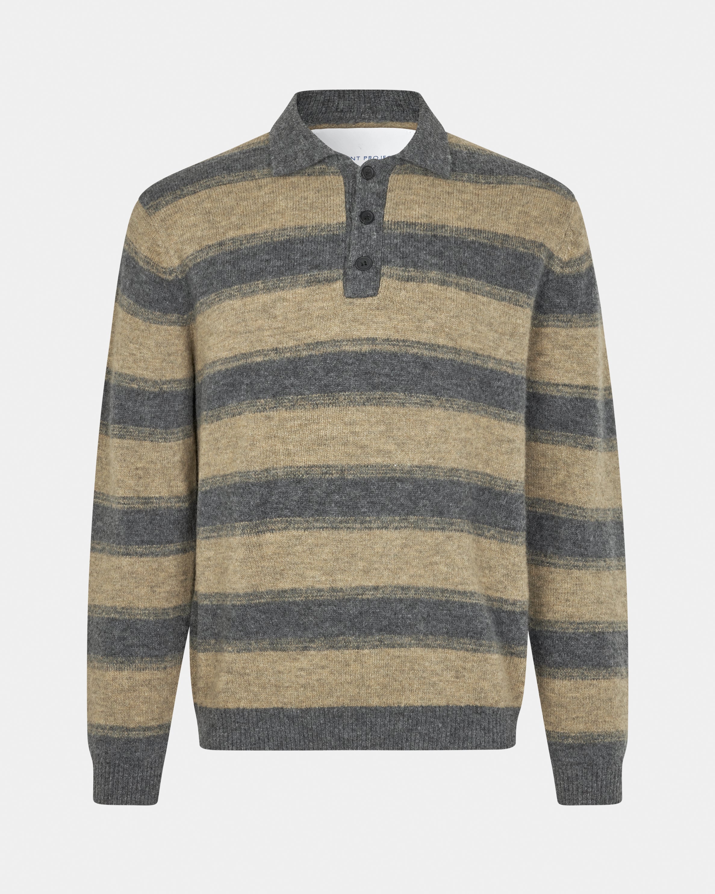 GARMENT PROJECT MAN Norton - Khaki/Grey Melange Knit 185 Khaki/Grey