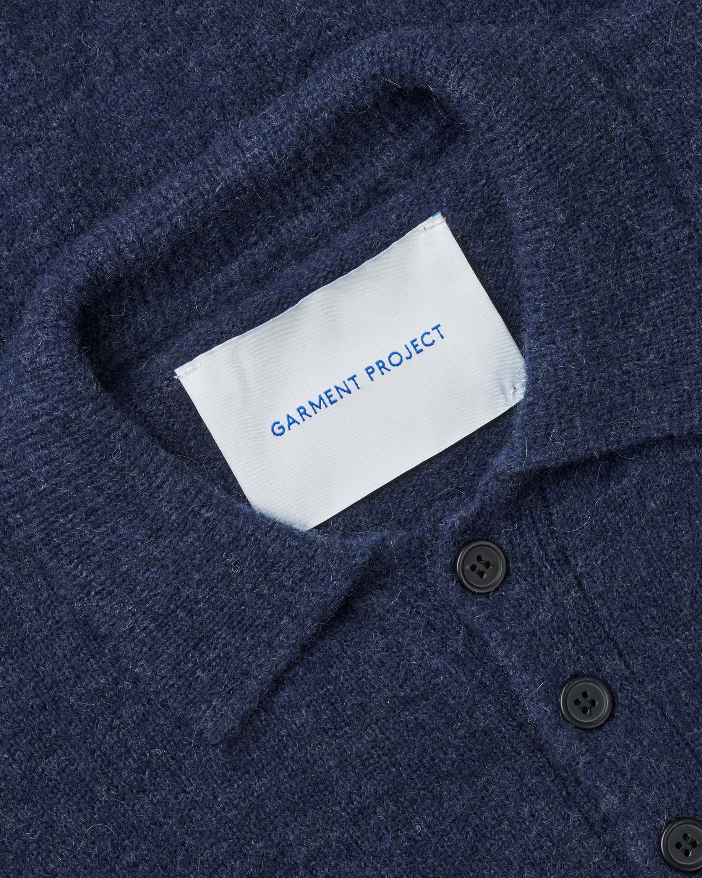 GARMENT PROJECT MAN Norton - Navy Melange Knit 500 Navy