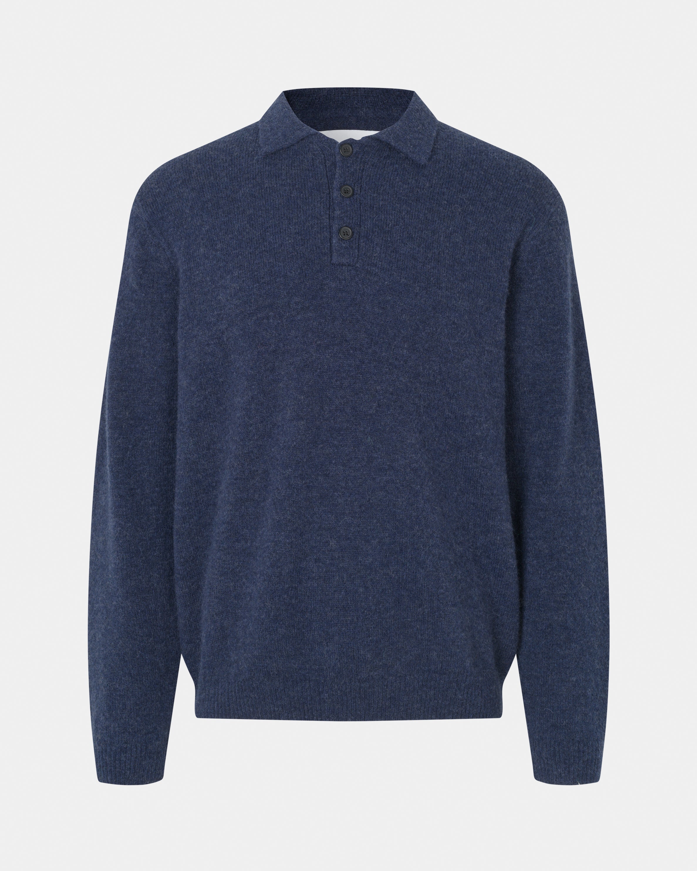 GARMENT PROJECT MAN Norton - Navy Melange Knit 500 Navy