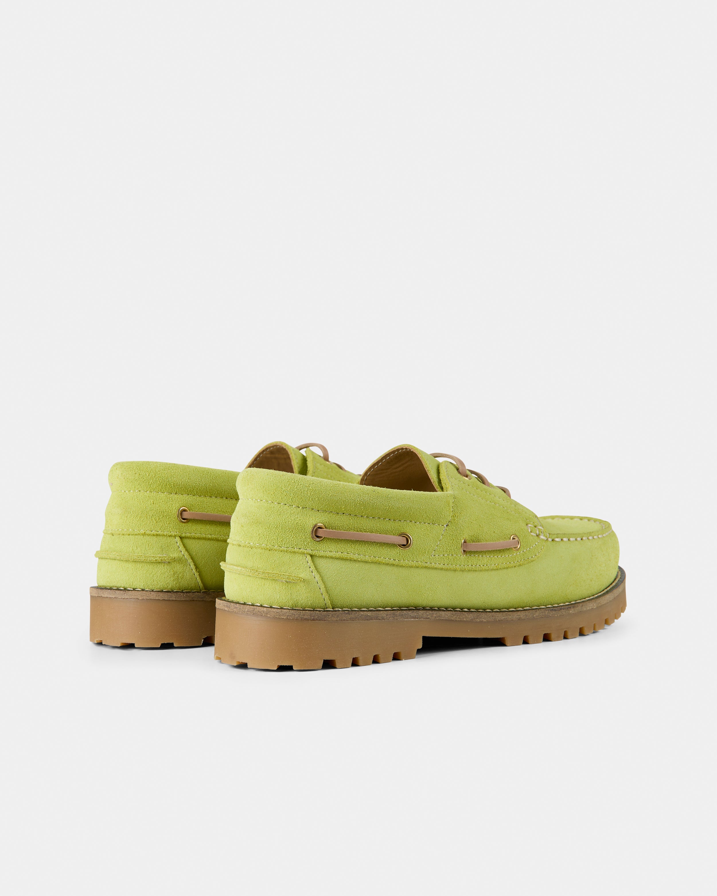 GARMENT PROJECT MAN Ollie Boat Shoe - Acid Yellow Suede Shoes 360 Acid Yellow