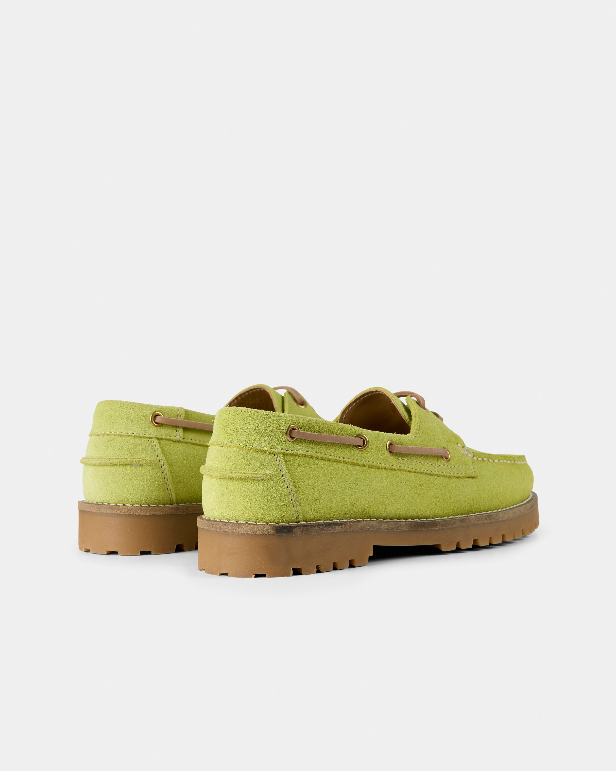 GARMENT PROJECT WMNS Ollie Boat Shoe - Acid Yellow Suede Shoes 360 Acid Yellow