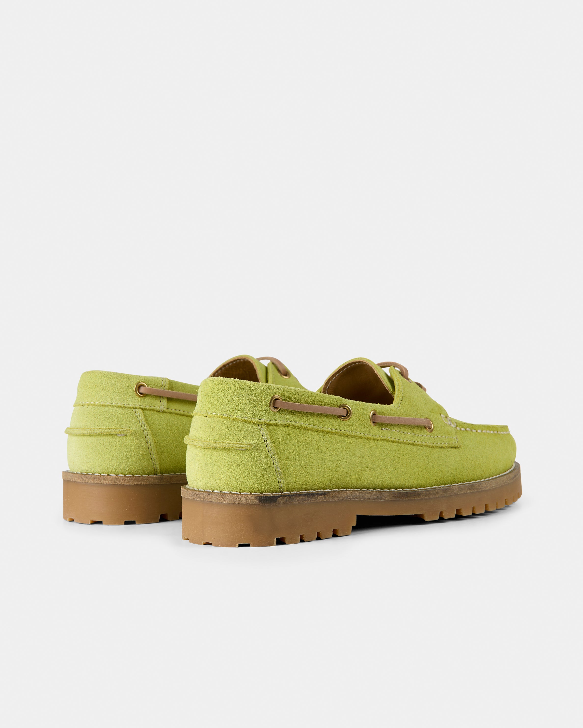 GARMENT PROJECT WMNS Ollie Boat Shoe - Acid Yellow Suede Shoes 360 Acid Yellow