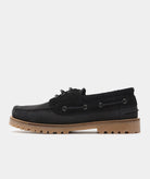 GARMENT PROJECT MAN Ollie Boat Shoe - Black Nubuck/Hairy Suede Shoes 999 Black