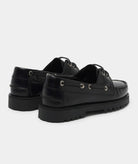 GARMENT PROJECT WMNS Ollie Boat Shoe - Black Polido Leather Shoes 999 Black