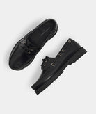 GARMENT PROJECT WMNS Ollie Boat Shoe - Black Polido Leather Shoes 999 Black