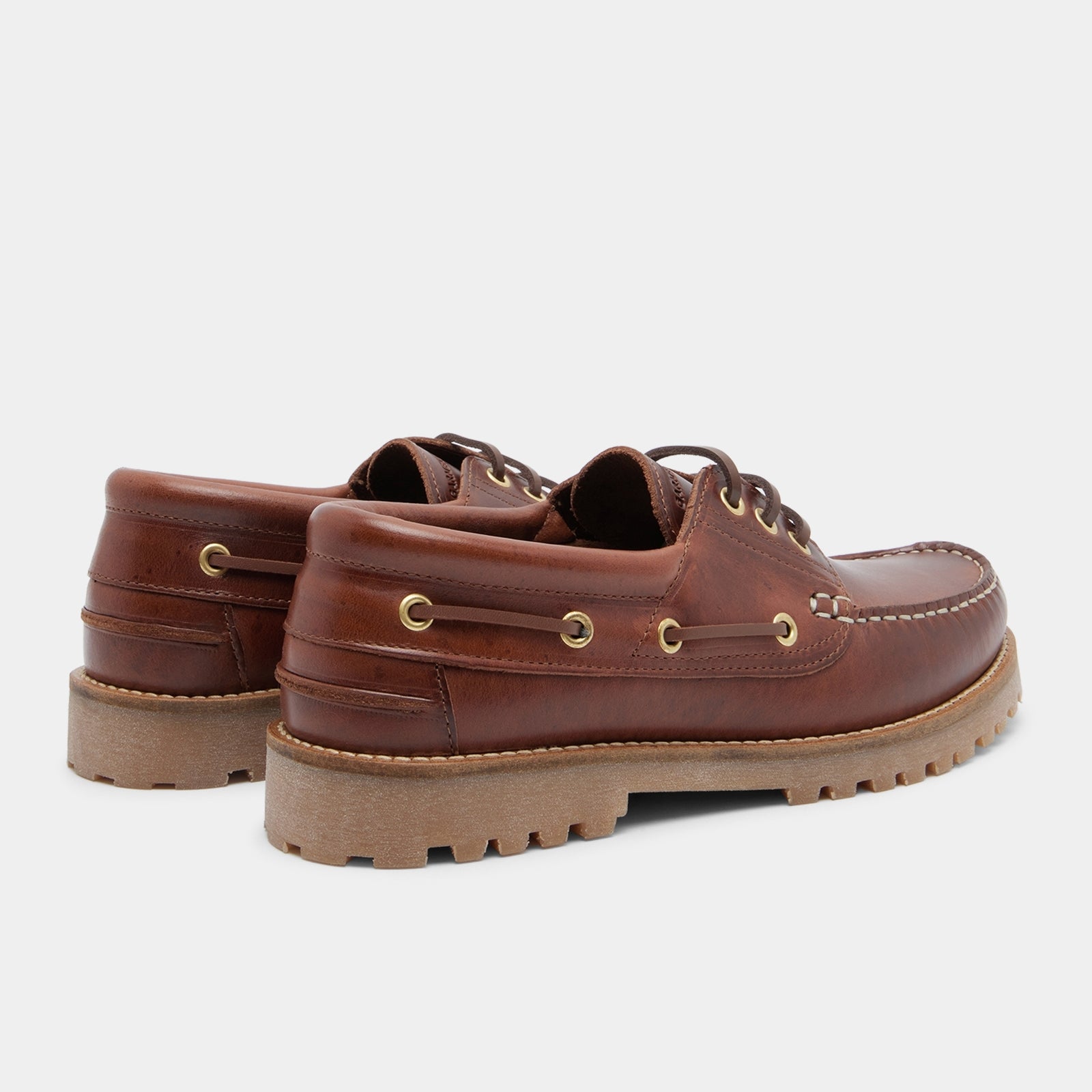 GARMENT PROJECT MAN Ollie Boat Shoe - Brown Leather Shoes 800 Brown