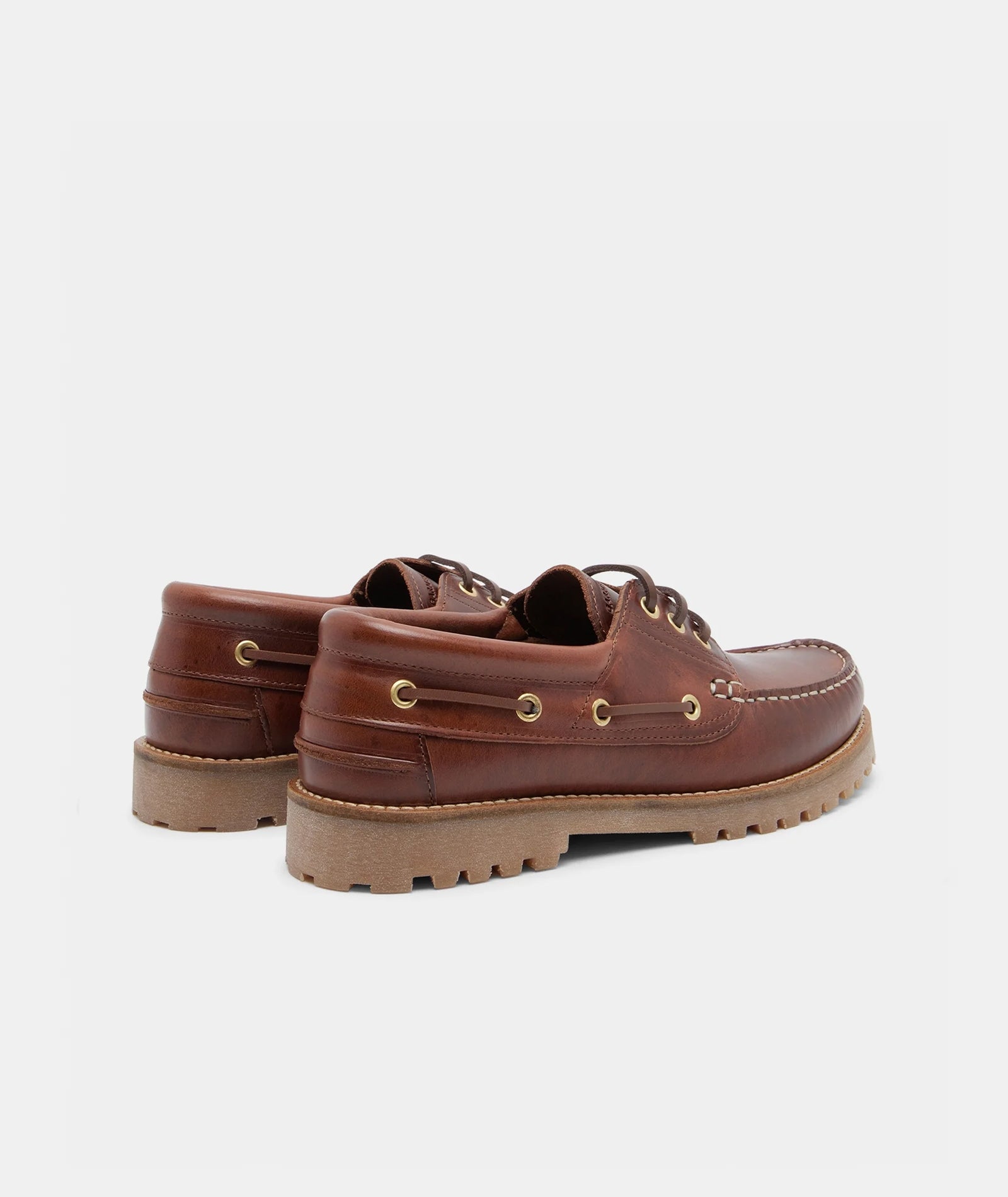 GARMENT PROJECT MAN Ollie Boat Shoe - Brown Leather Shoes 800 Brown