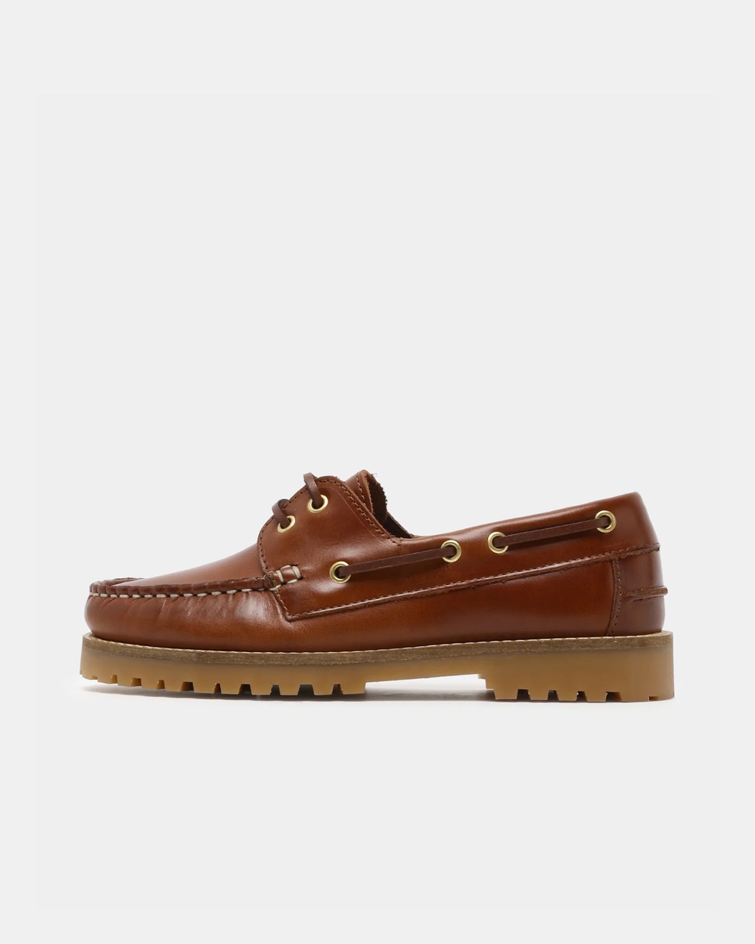 GARMENT PROJECT WMNS Ollie Boat Shoe - Brown Leather Shoes 800 Brown