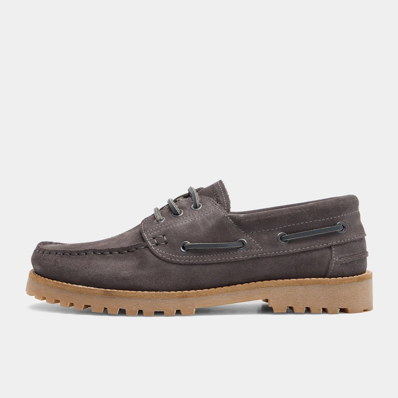 GARMENT PROJECT MAN Ollie Boat Shoe - Charcoal Suede Shoes 445 Charcoal