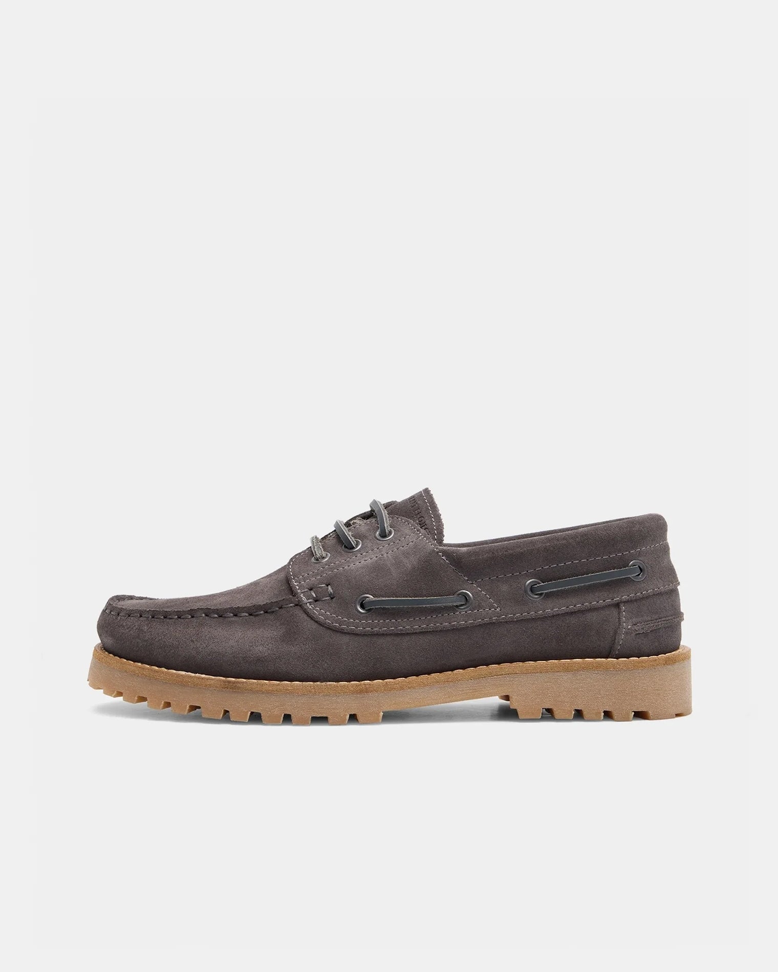 GARMENT PROJECT MAN Ollie Boat Shoe - Charcoal Suede Shoes 445 Charcoal