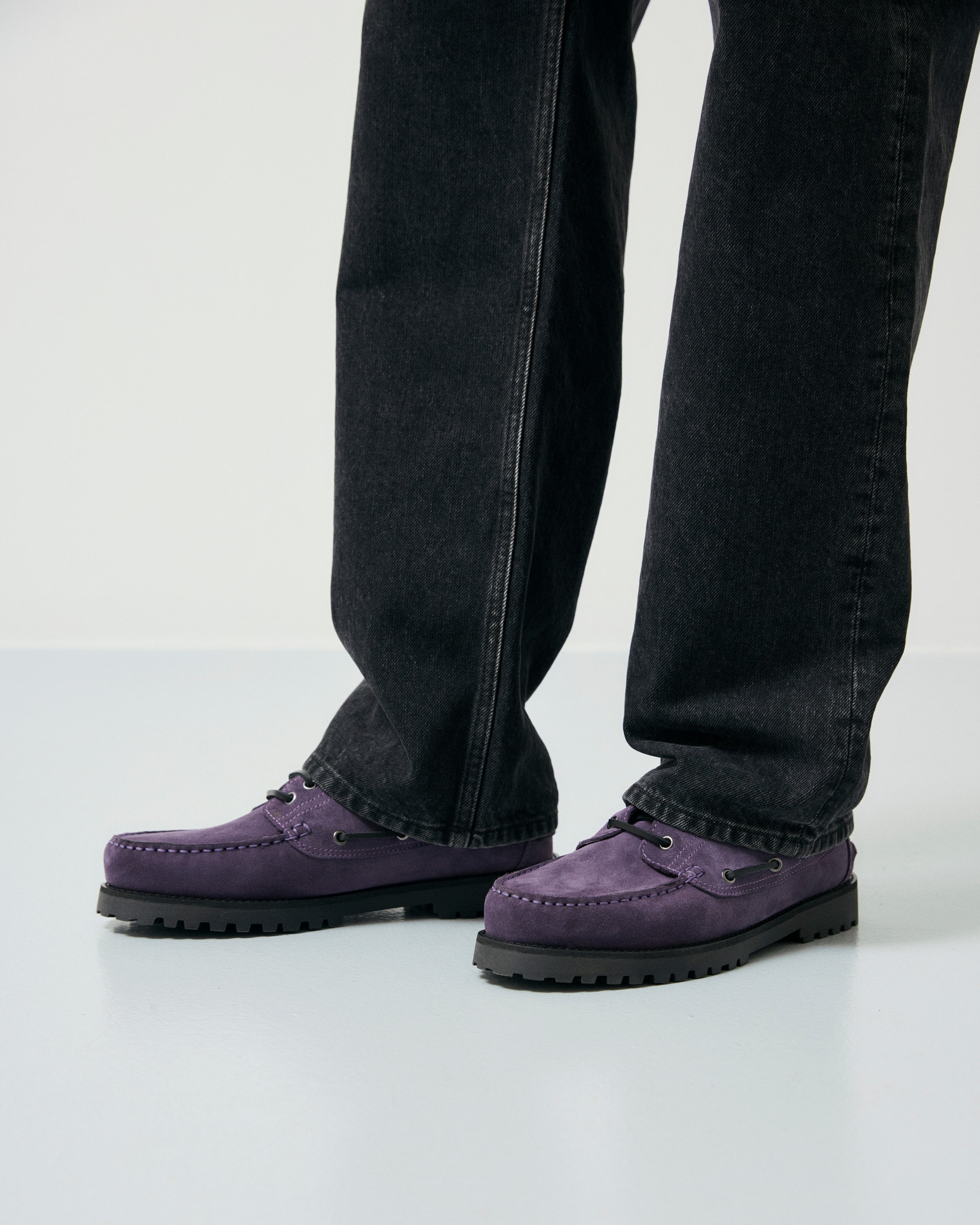GARMENT PROJECT MAN Ollie Boat Shoe - Dusty Purple Suede Shoes 730 Dusty Purple