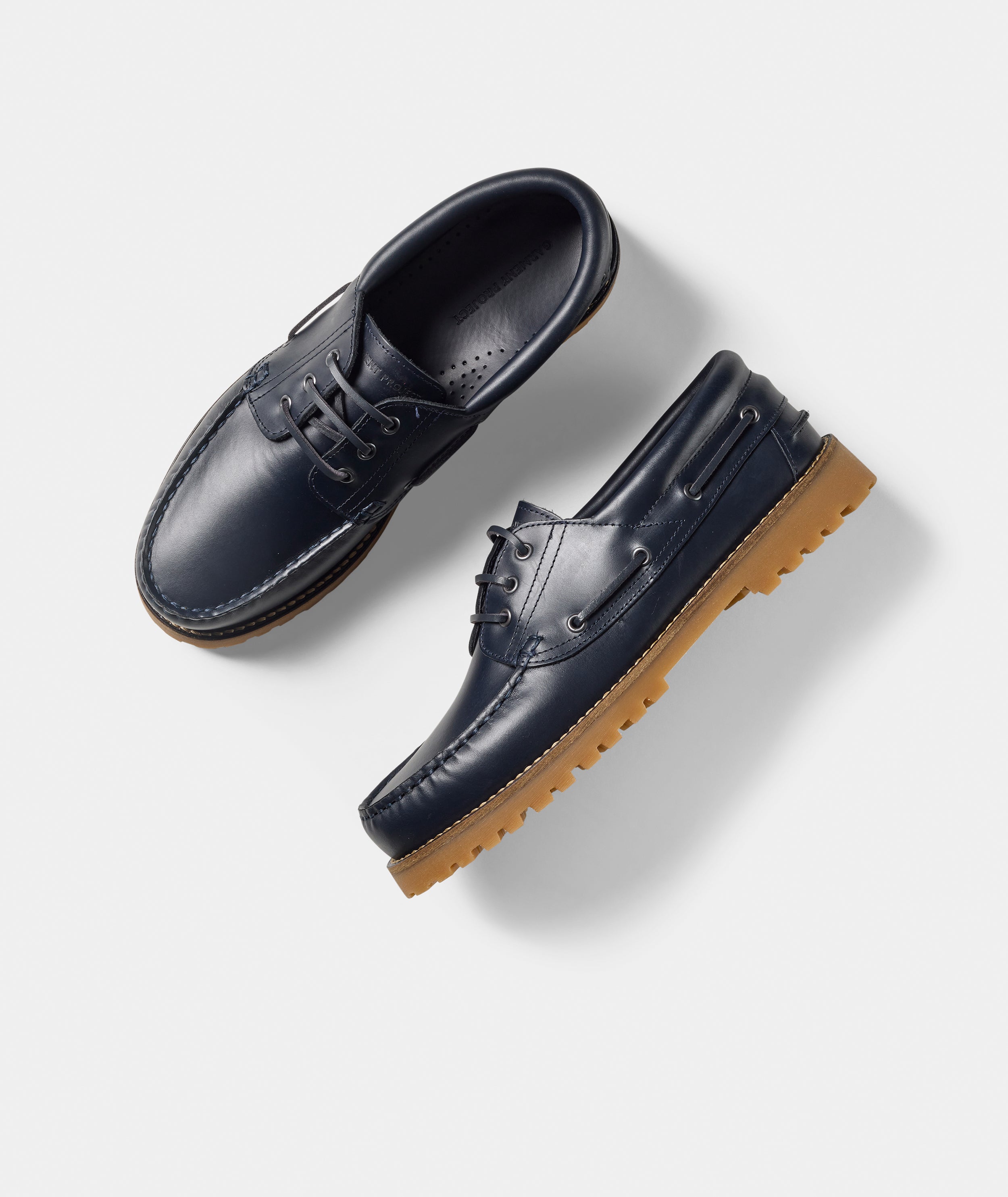 GARMENT PROJECT MAN Ollie Boat Shoe - Navy Leather Shoes 500 Navy