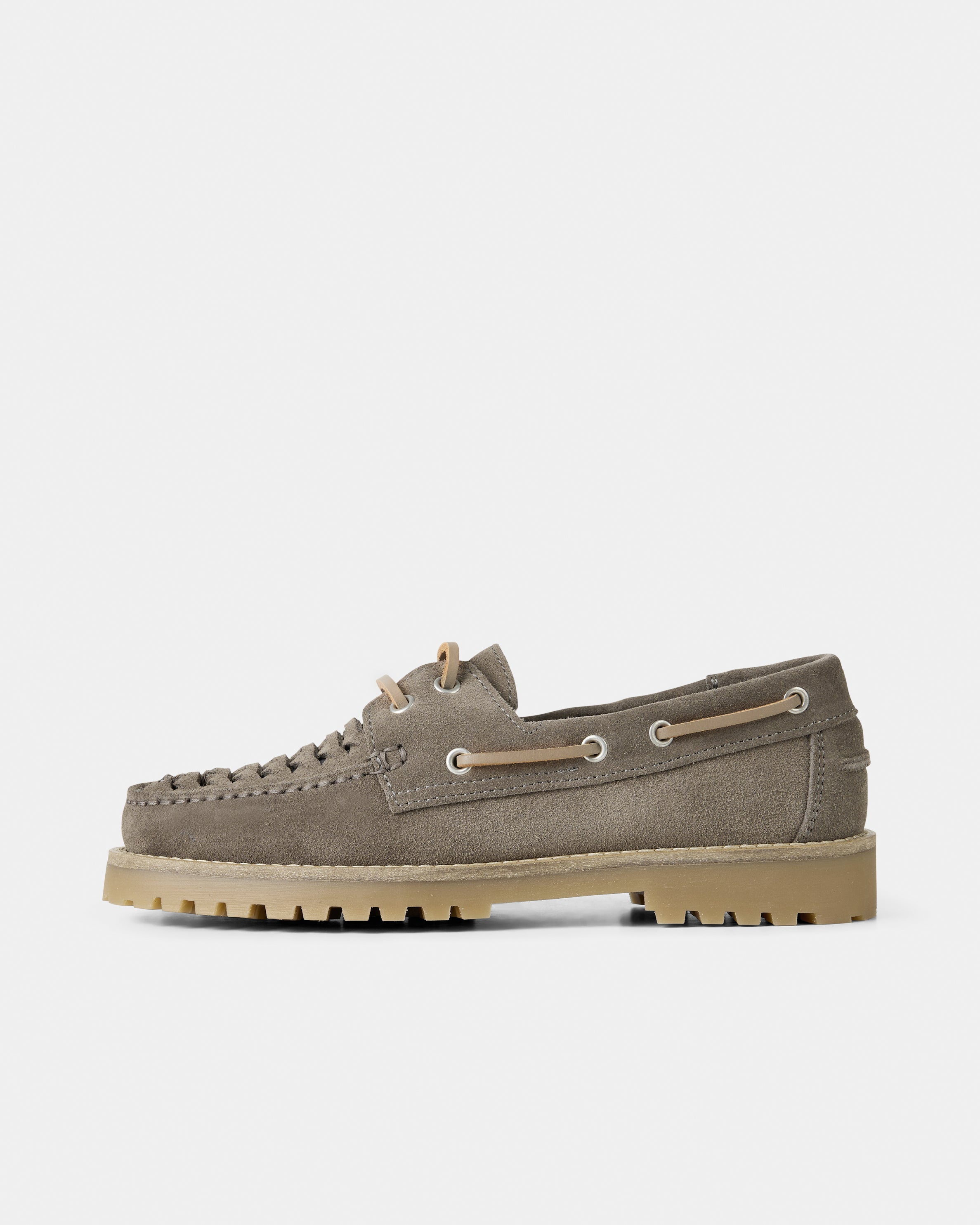 GARMENT PROJECT WMNS Ollie Boat Shoe - Truffle Suede Braided Shoes