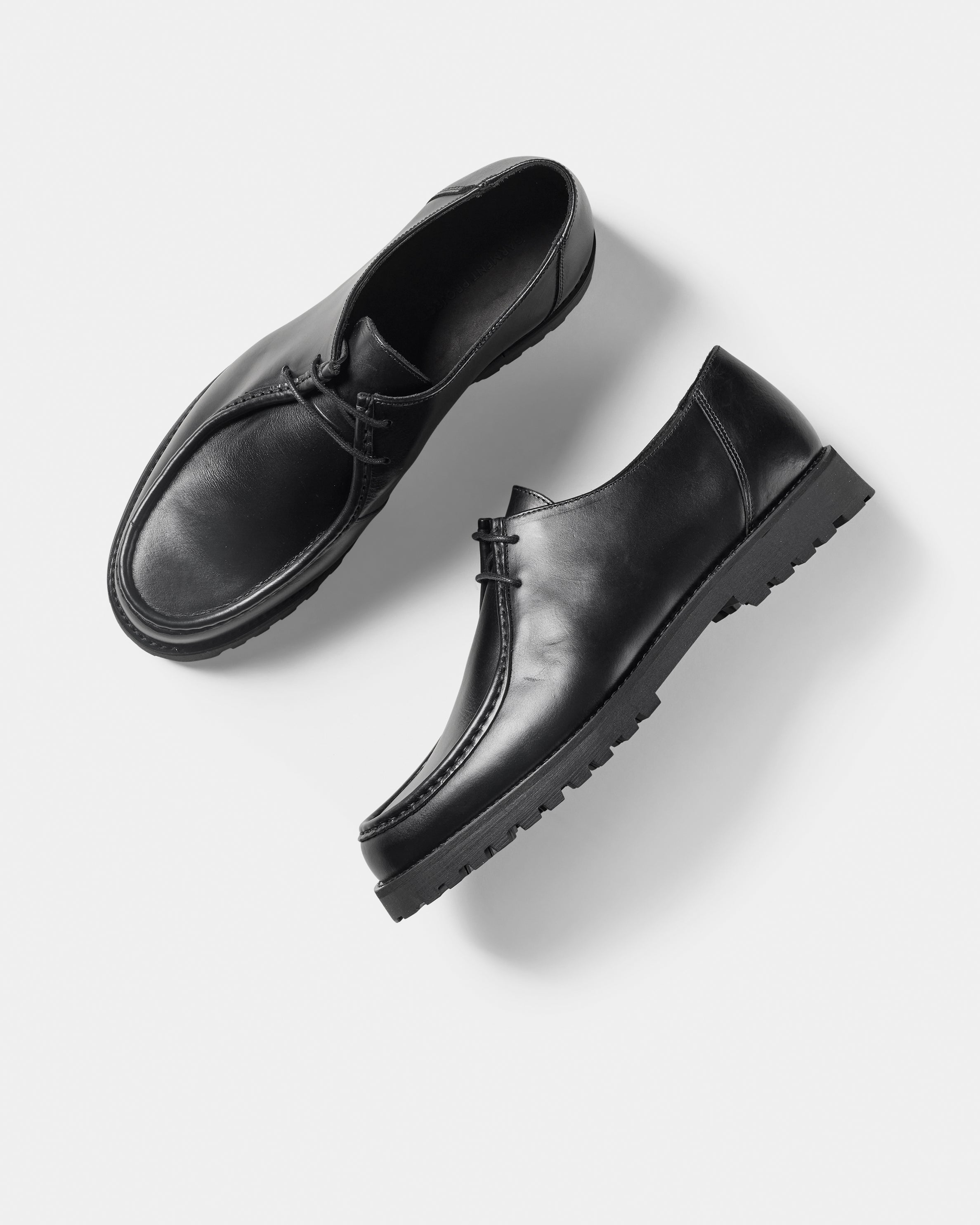 GARMENT PROJECT MAN Ollie Moc Toe - Black Leather Shoes 999 Black