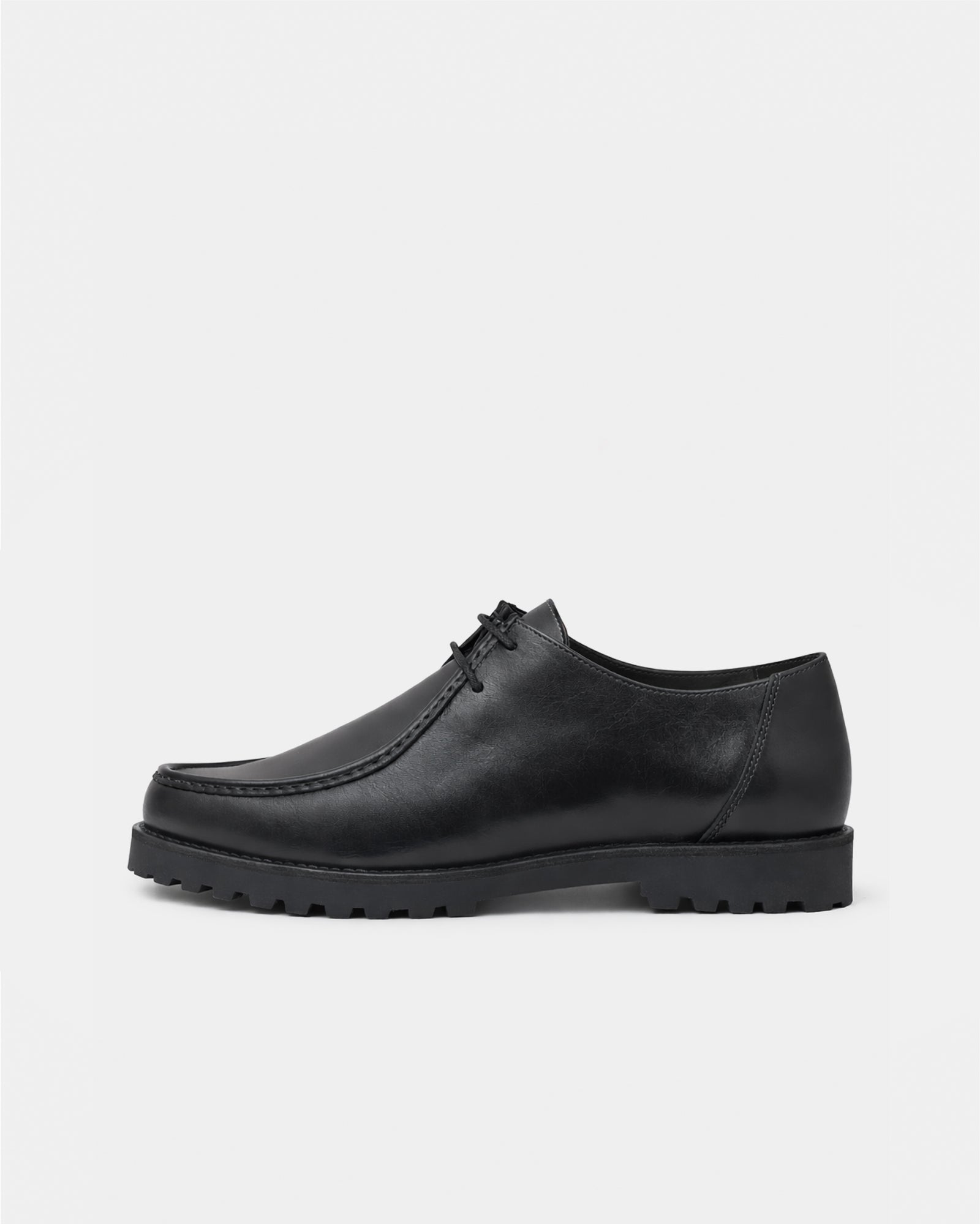 GARMENT PROJECT MAN Ollie Moc Toe - Black Leather Shoes 999 Black