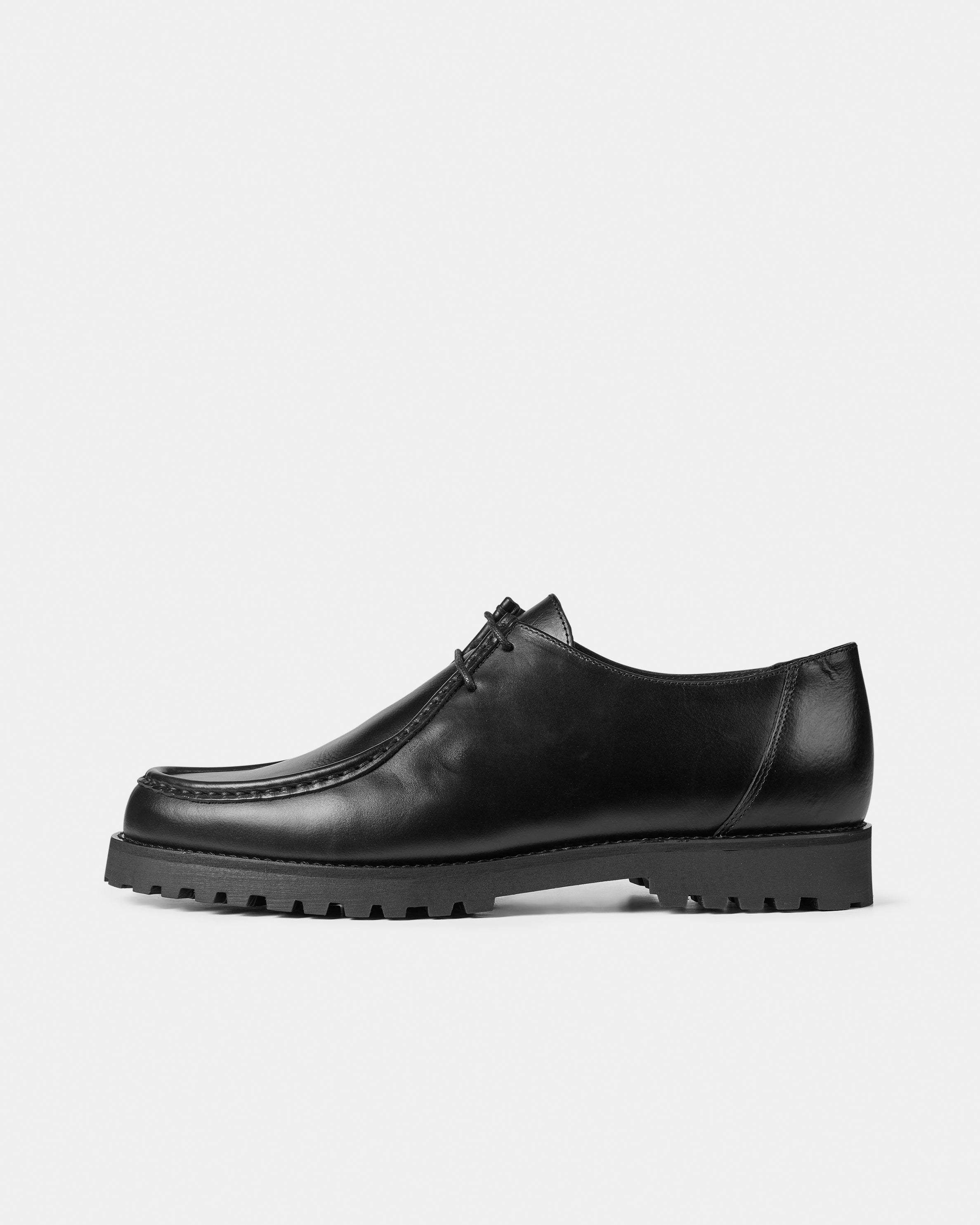 GARMENT PROJECT MAN Ollie Moc Toe - Black Leather Shoes 999 Black