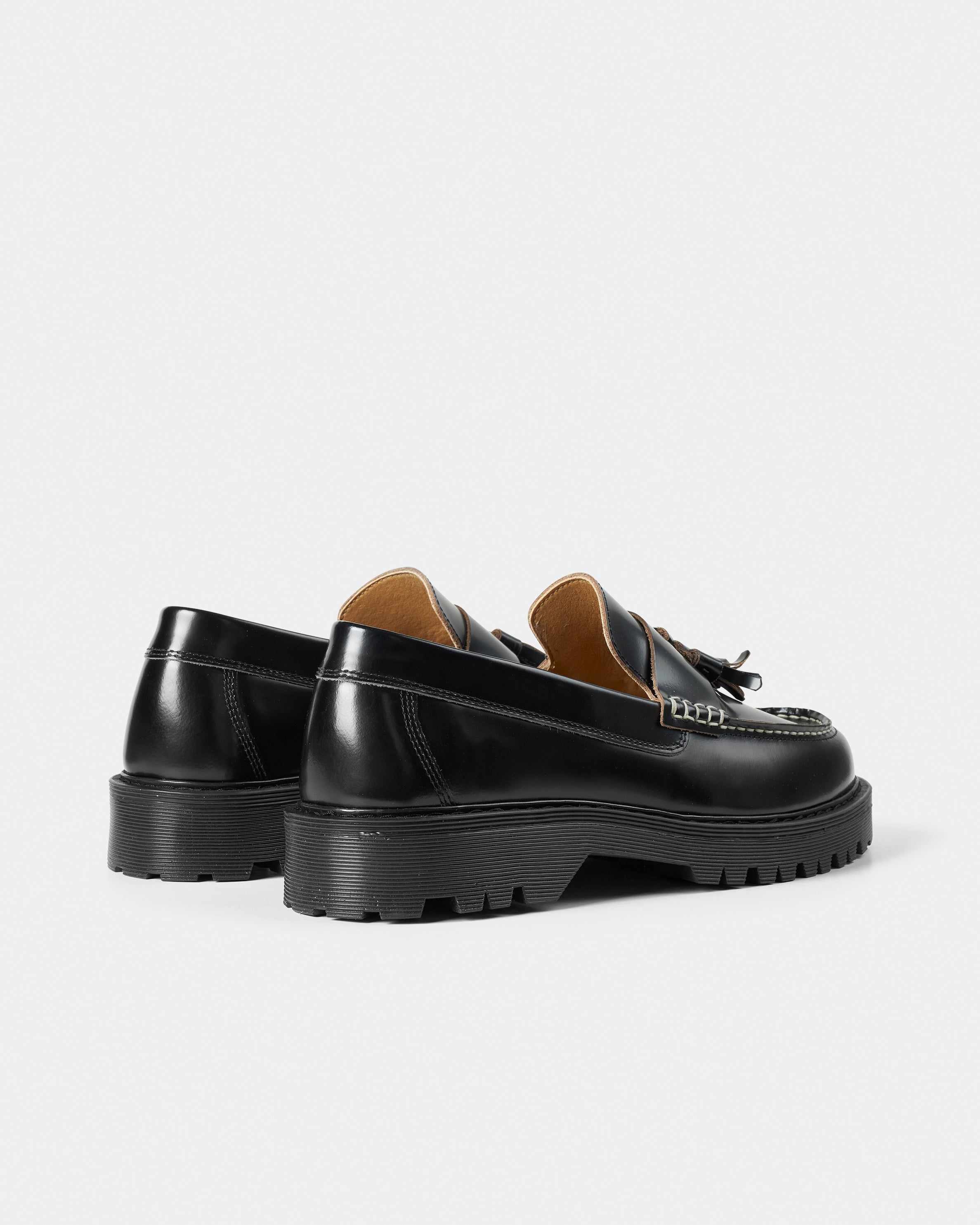 GARMENT PROJECT MAN Pete Loafer - Black Polido Raw Edge Loafer 999 Black