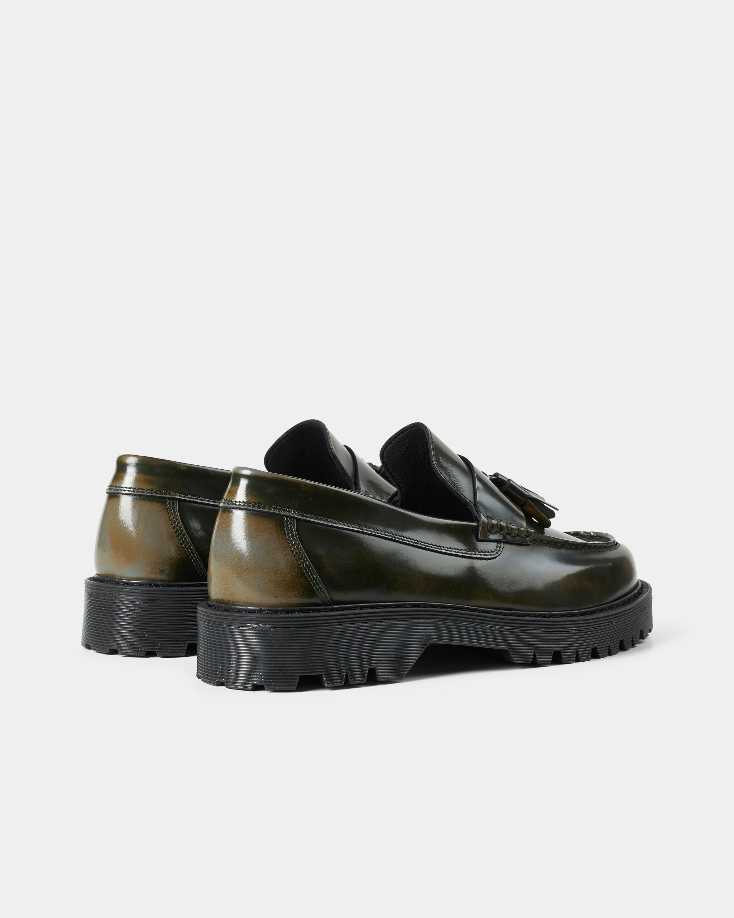 GARMENT PROJECT MAN Pete Loafer - Dark Green Three Toned Polido Loafer 215 Dark Green