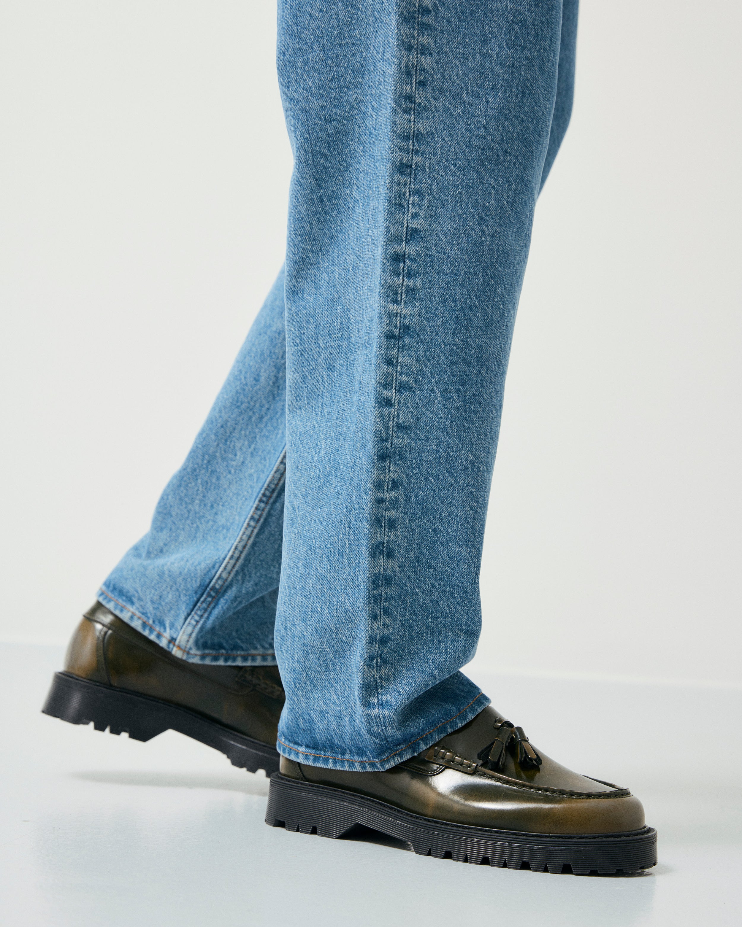 GARMENT PROJECT MAN Pete Loafer - Dark Green Three Toned Polido Loafer 215 Dark Green
