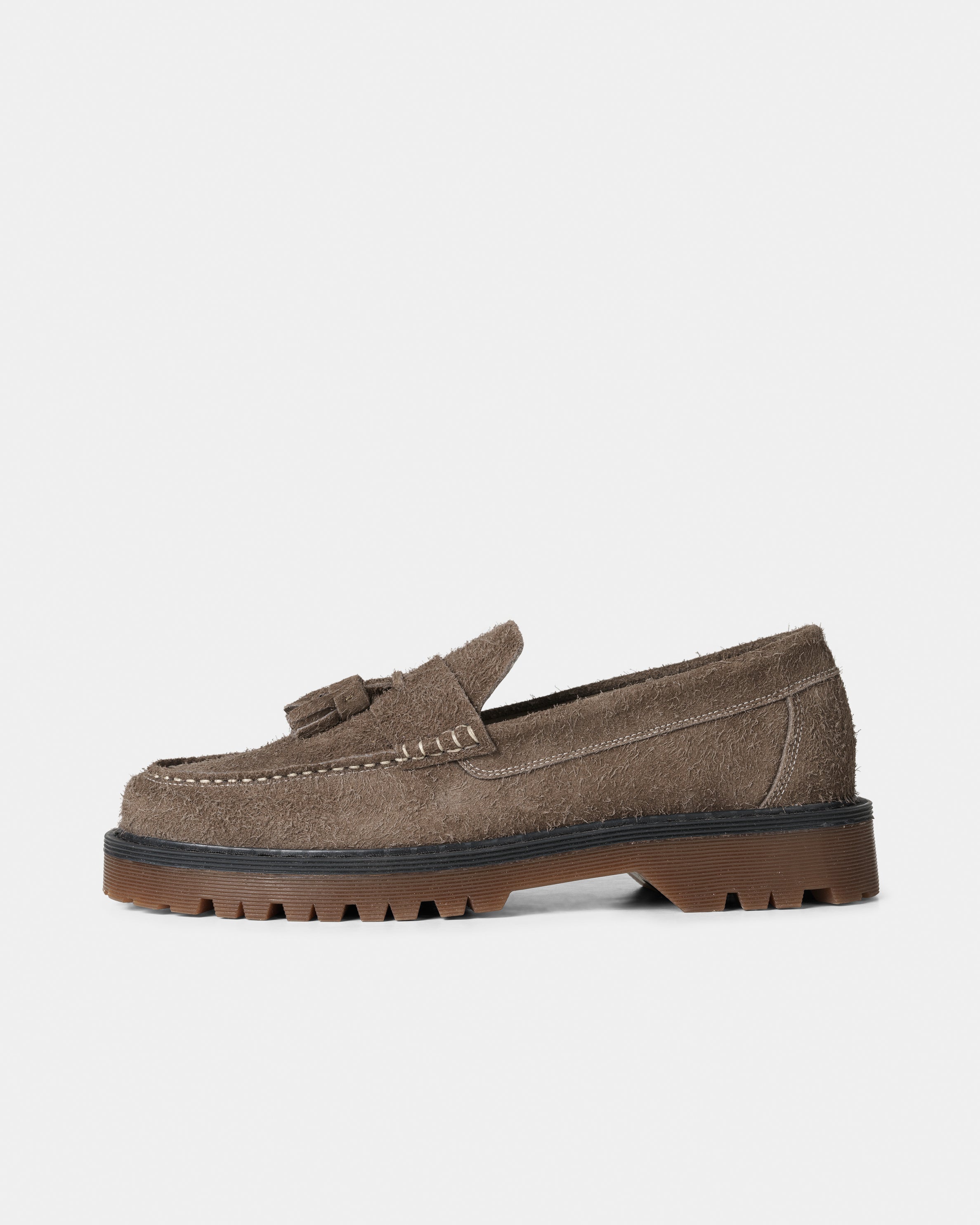 GARMENT PROJECT MAN Pete Loafer - Elephant Hairy Suede Loafer 460 Elephant