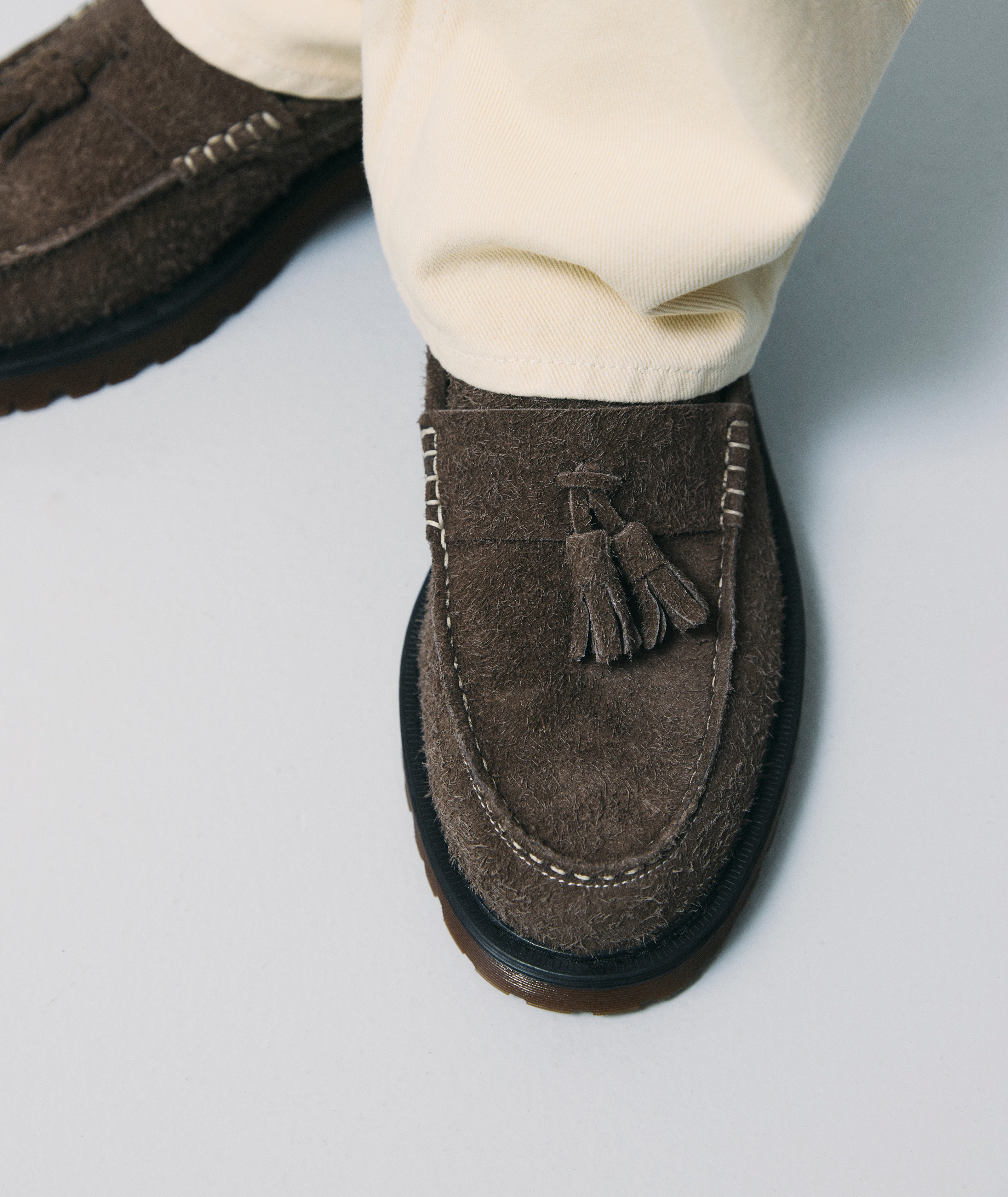 GARMENT PROJECT MAN Pete Loafer - Elephant Hairy Suede Loafer 460 Elephant