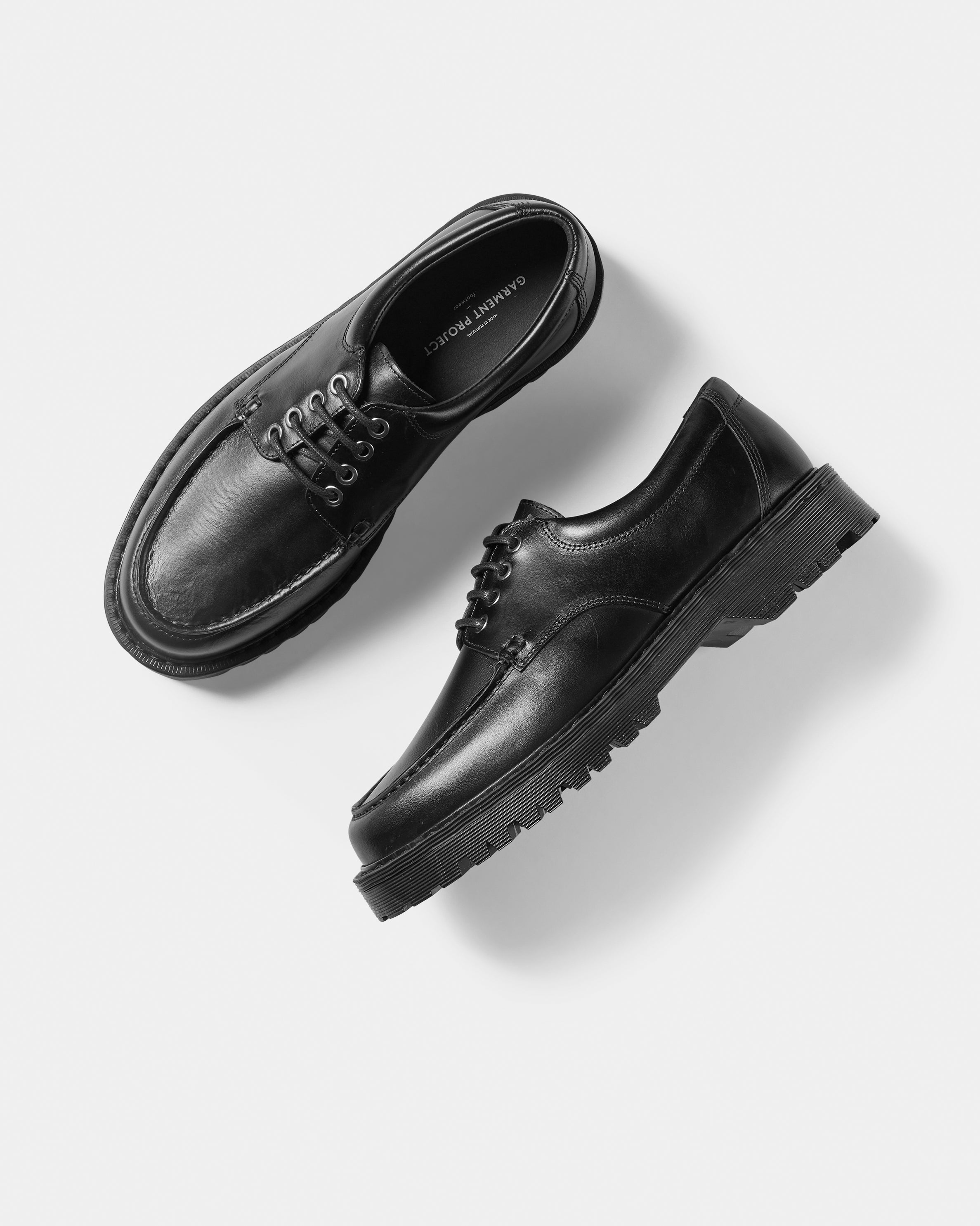 GARMENT PROJECT MAN Pete Moc Toe - Black Leather Shoes 999 Black