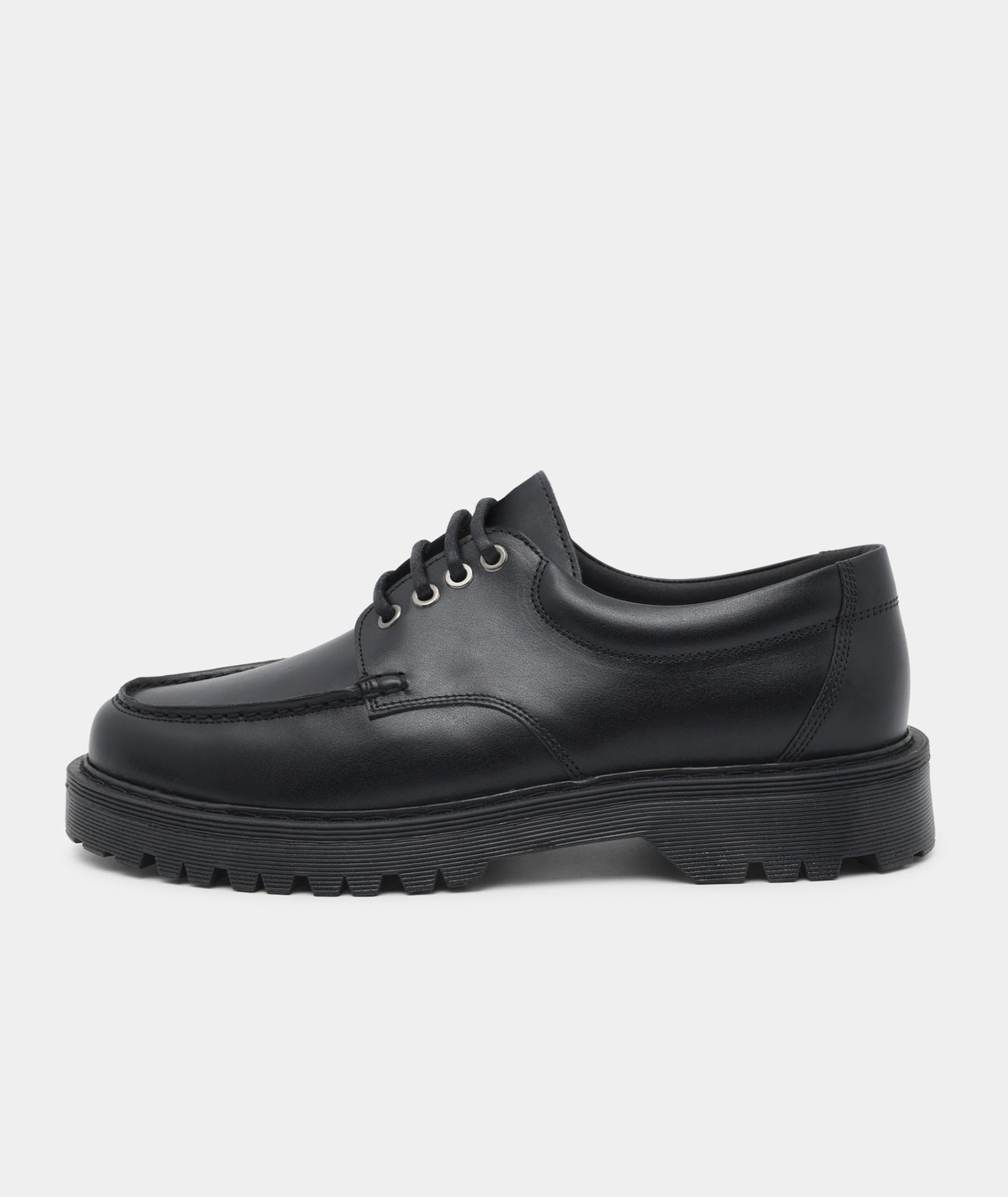GARMENT PROJECT MAN Pete Moc Toe - Black Leather Shoes 999 Black
