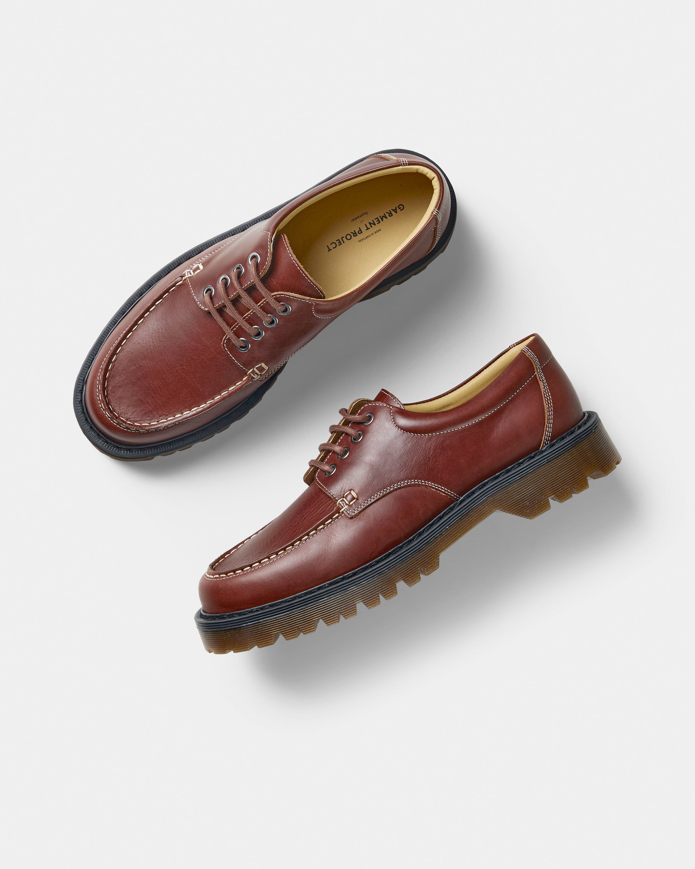 GARMENT PROJECT MAN Pete Moc Toe - Brown Leather Shoes 800 Brown