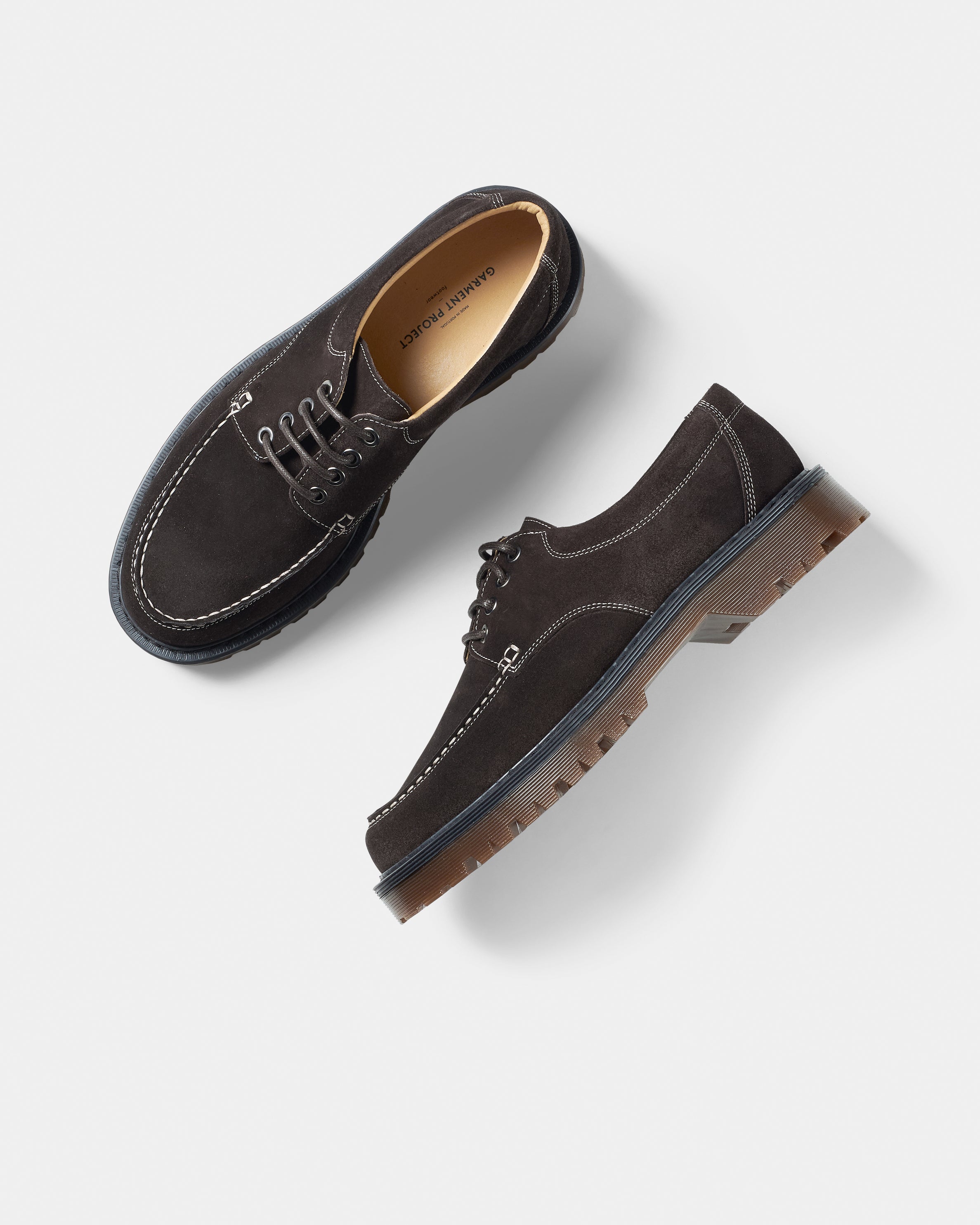 GARMENT PROJECT MAN Pete Moc Toe - Brown Suede Shoes 800 Brown