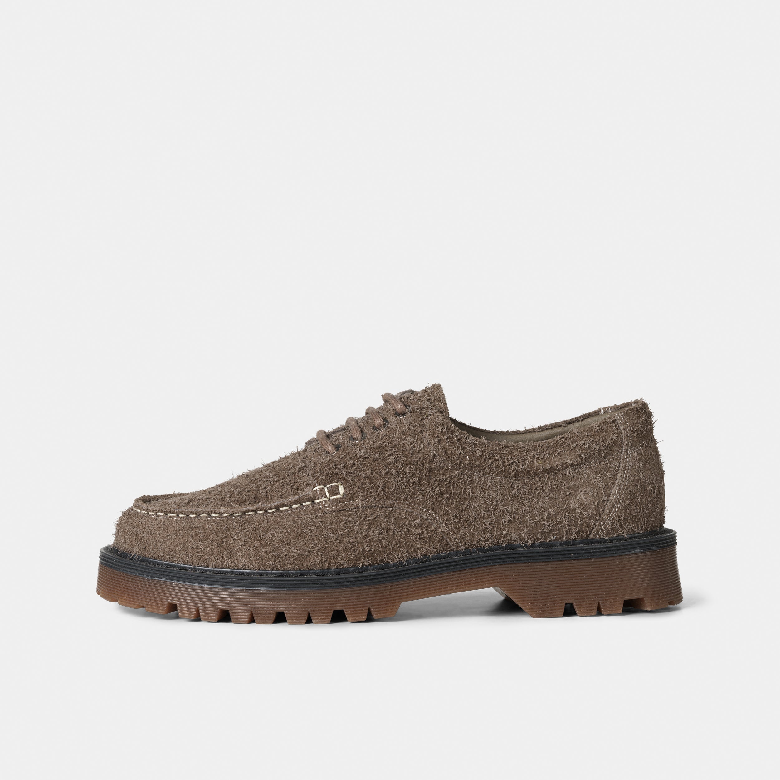 GARMENT PROJECT MAN Pete Moc Toe - Elephant Hairy Suede Shoes 460 Elephant