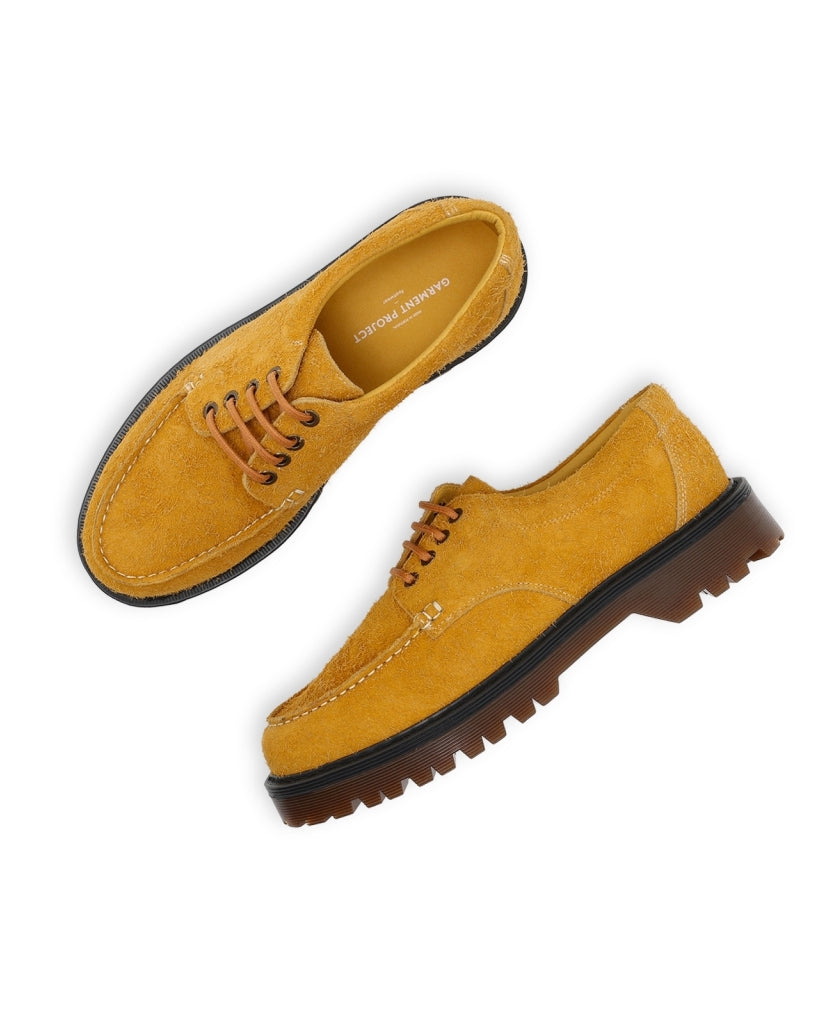 GARMENT PROJECT MAN Pete Moc Toe - Honey Hairy Suede Shoes 340 Honey