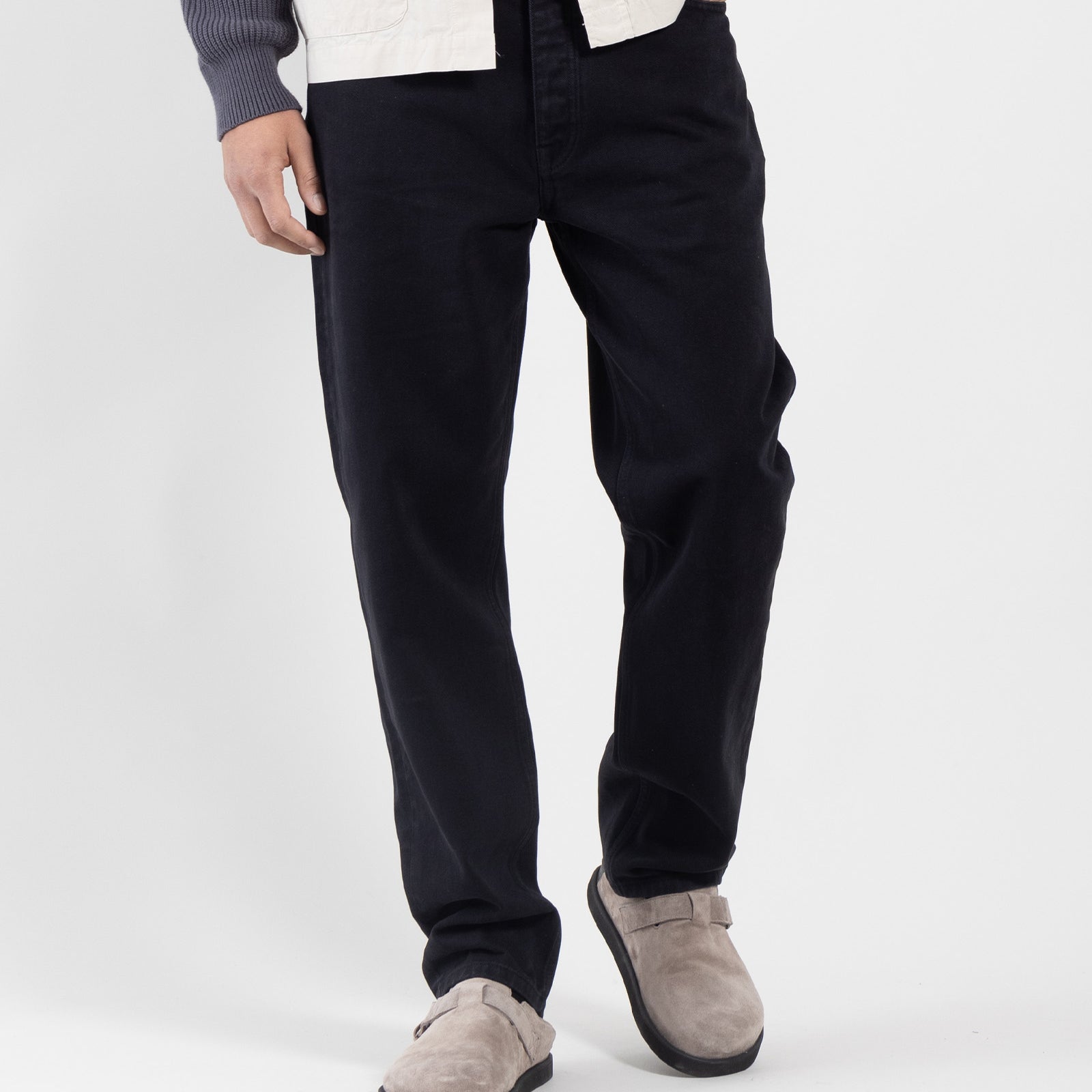 GARMENT PROJECT MAN Regular Five Pocket Jeans - Black Overdyed Jeans 999 Black