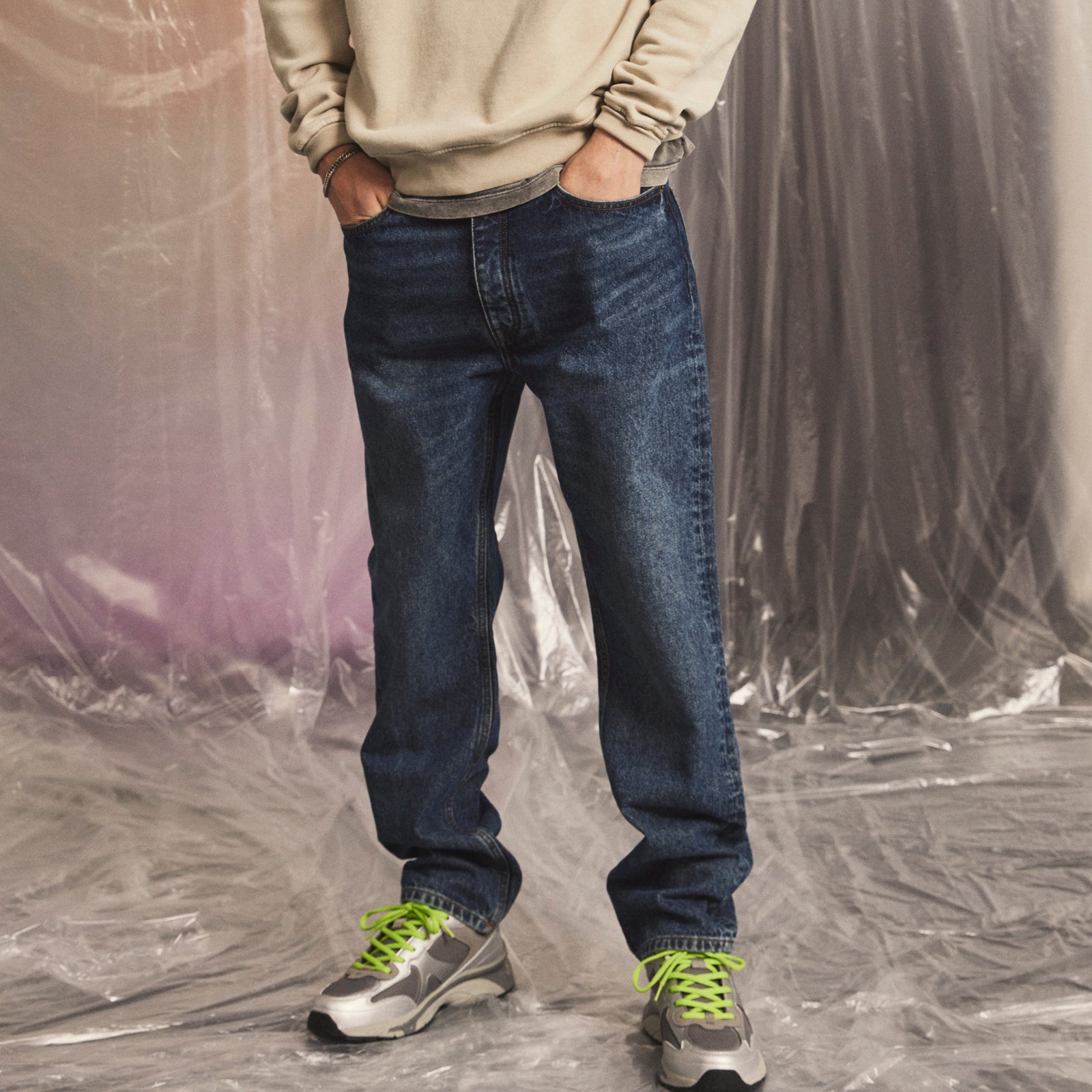 GARMENT PROJECT MAN Regular Five Pocket Jeans - Indigo Washed Jeans 550 Blue