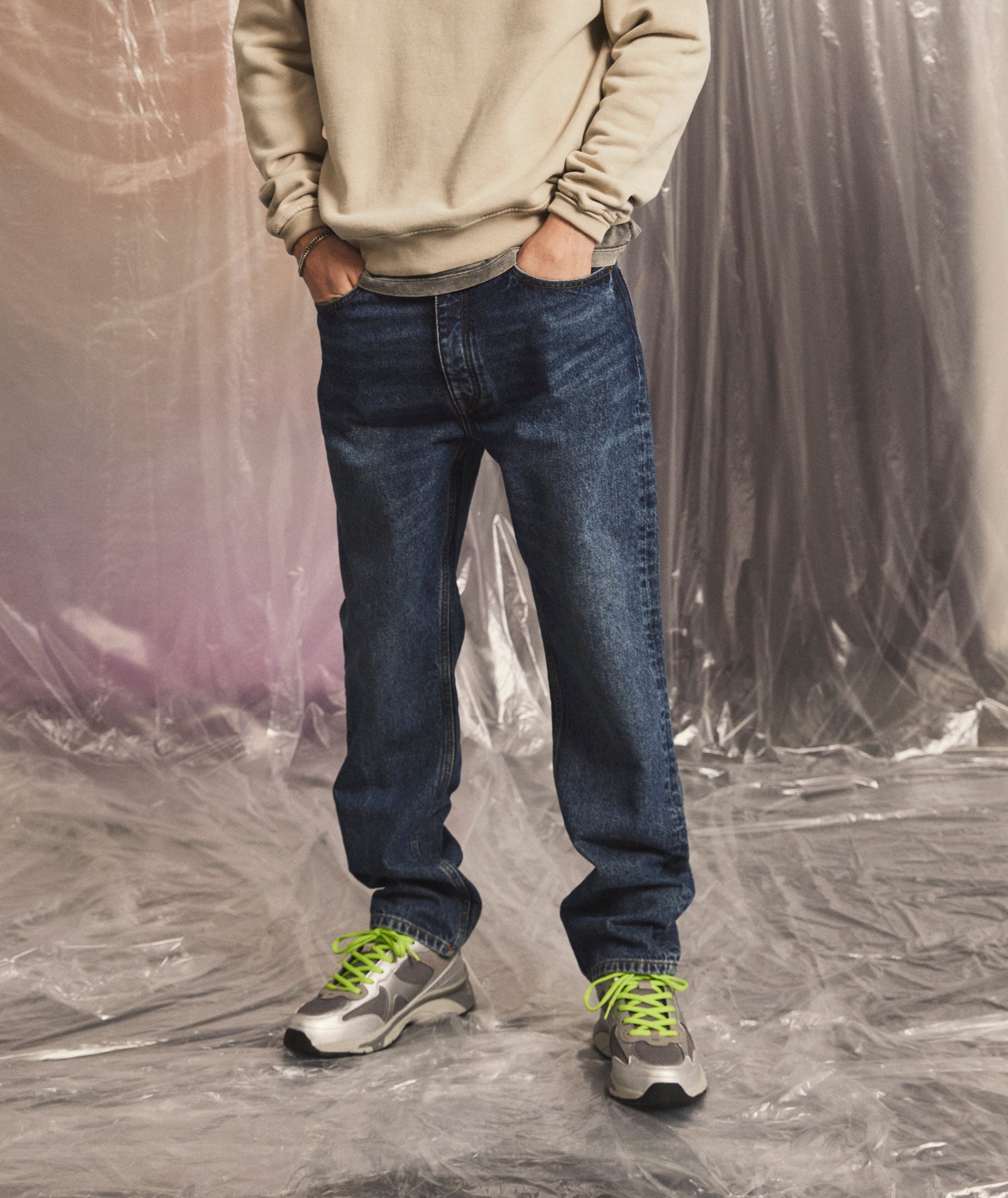 GARMENT PROJECT MAN Regular Five Pocket Jeans - Indigo Washed Jeans 550 Blue