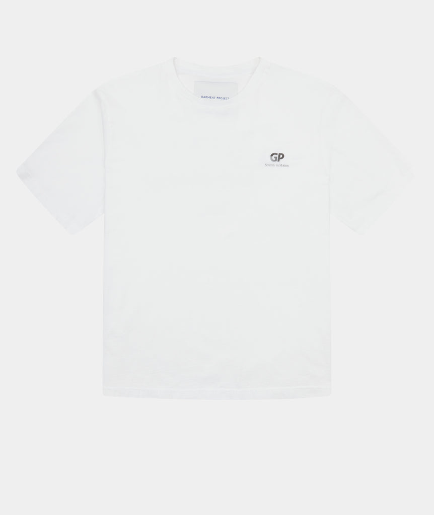 GARMENT PROJECT MAN Relaxed Fit Tee - White / Serenity in motion T-shirt 100 White