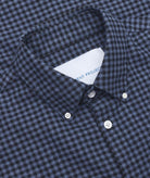 GARMENT PROJECT MAN Relaxed LS Button Down Shirt - Flannel Navy Check Shirt 501 Navy Check