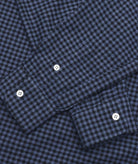 GARMENT PROJECT MAN Relaxed LS Button Down Shirt - Flannel Navy Check Shirt 501 Navy Check