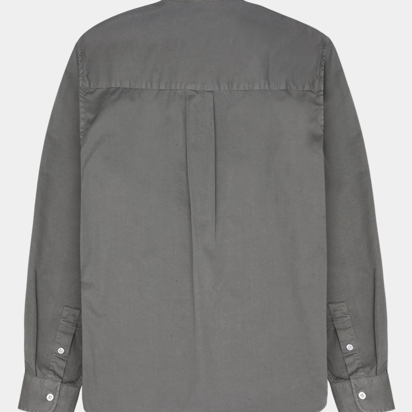 GARMENT PROJECT MAN Relaxed LS Button Down Shirt - Grey Garment Dyed Shirt 400 Grey