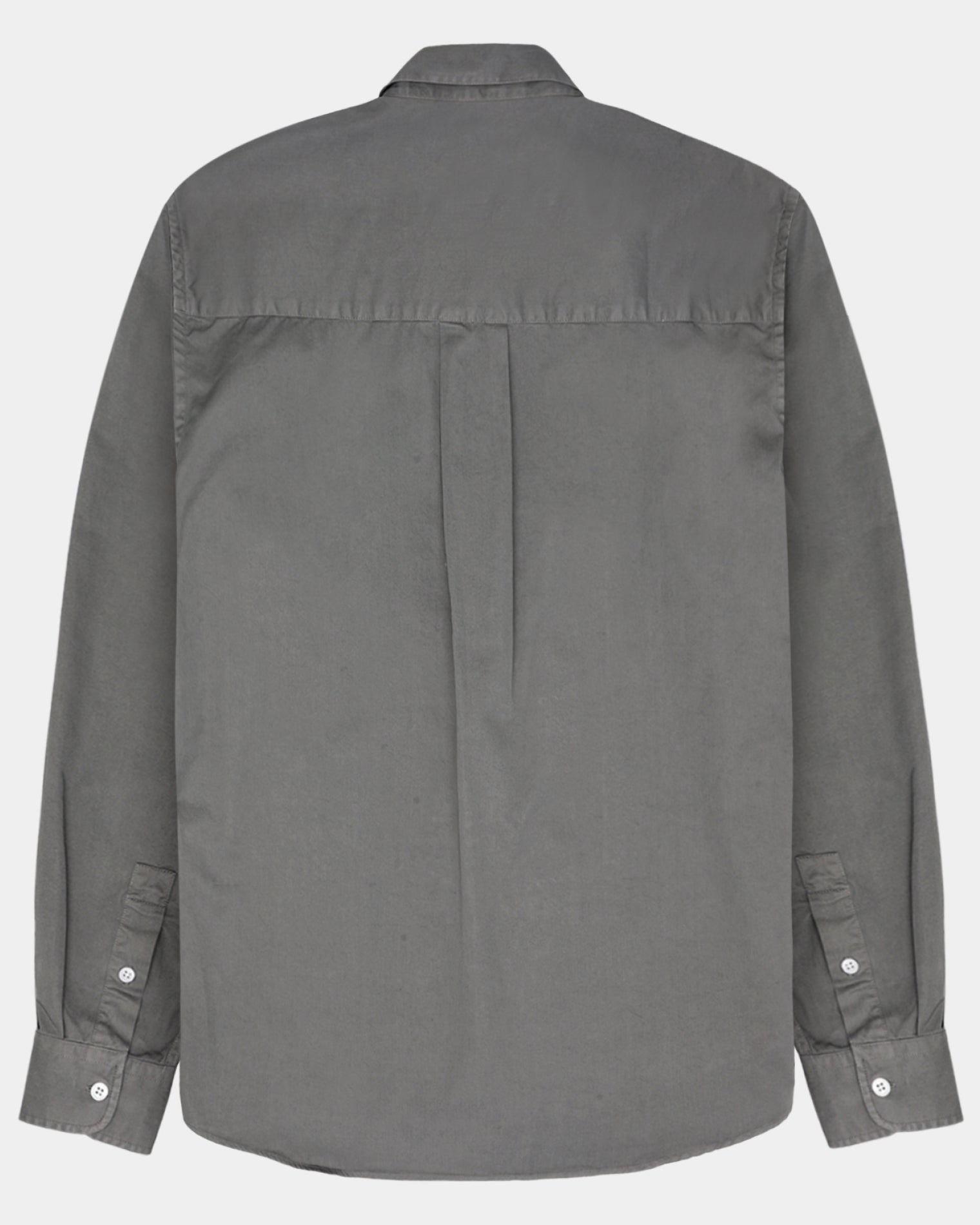 GARMENT PROJECT MAN Relaxed LS Button Down Shirt - Grey Garment Dyed Shirt 400 Grey