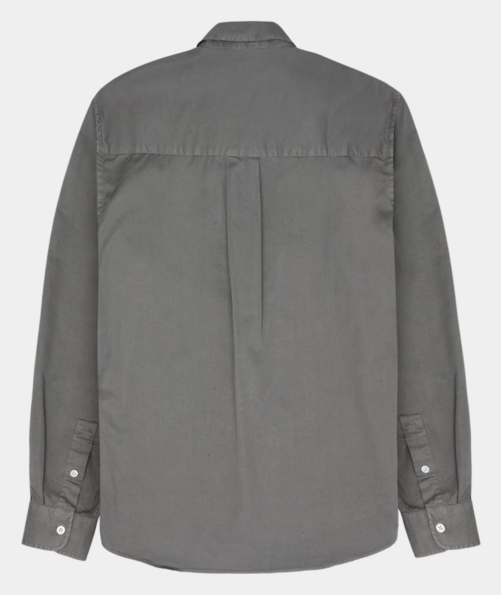 GARMENT PROJECT MAN Relaxed LS Button Down Shirt - Grey Garment Dyed Shirt 400 Grey